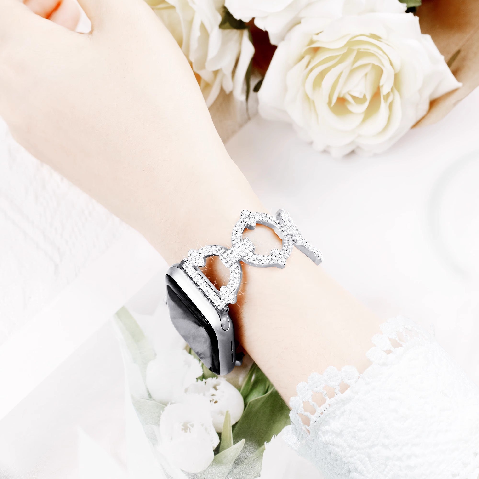Sparkling Diamond Bracelet For Apple Watch - Image 3