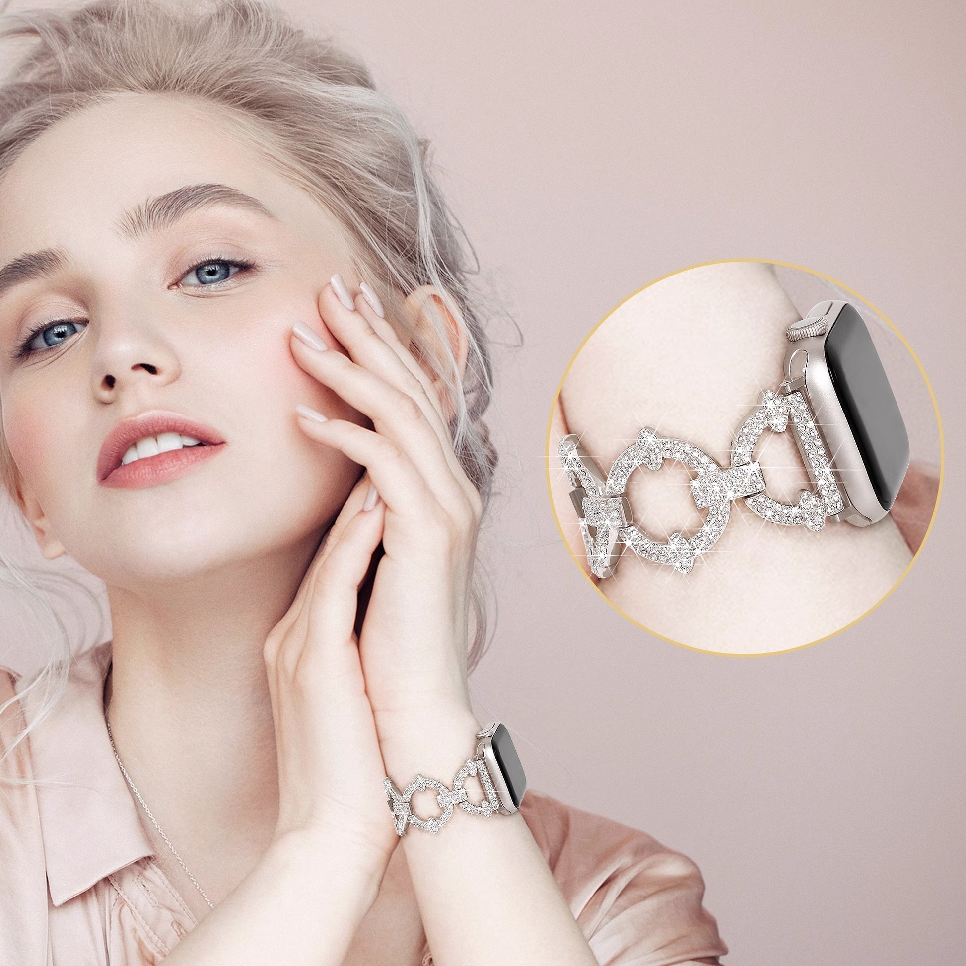 Sparkling Diamond Bracelet For Apple Watch - Image 4