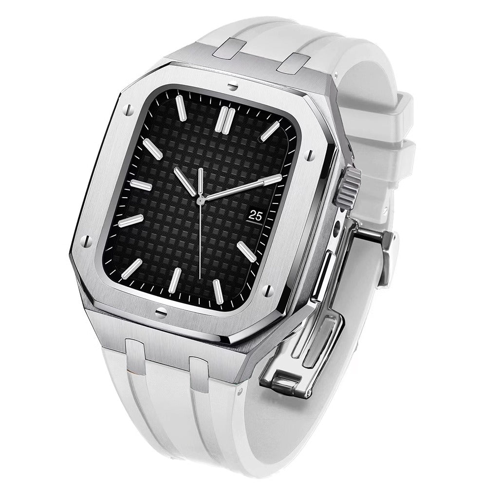 AP9006 Silicone Band Stainless Steel Case Retrofit Kit For Apple Watch - Image 11