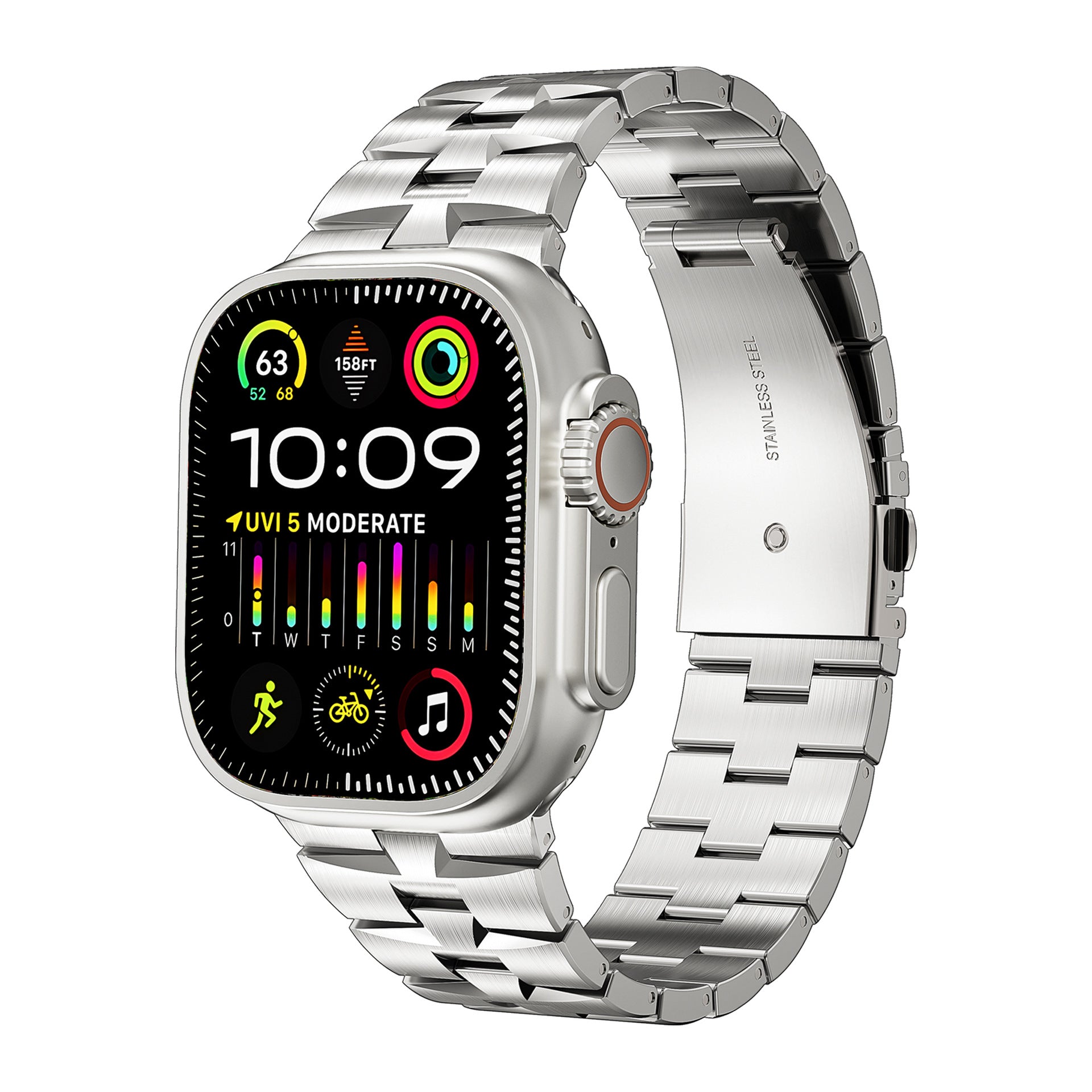 AW-22 NEW Stainless Steel Watch Band For Apple Watch - Image 2
