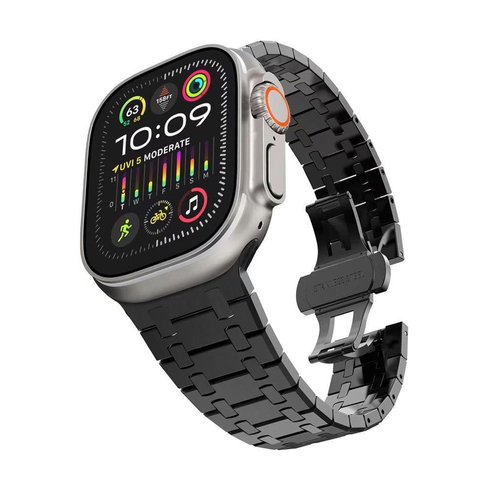 AP Stainless Steel Flashing Double Chain Band For Apple Watch - Image 10