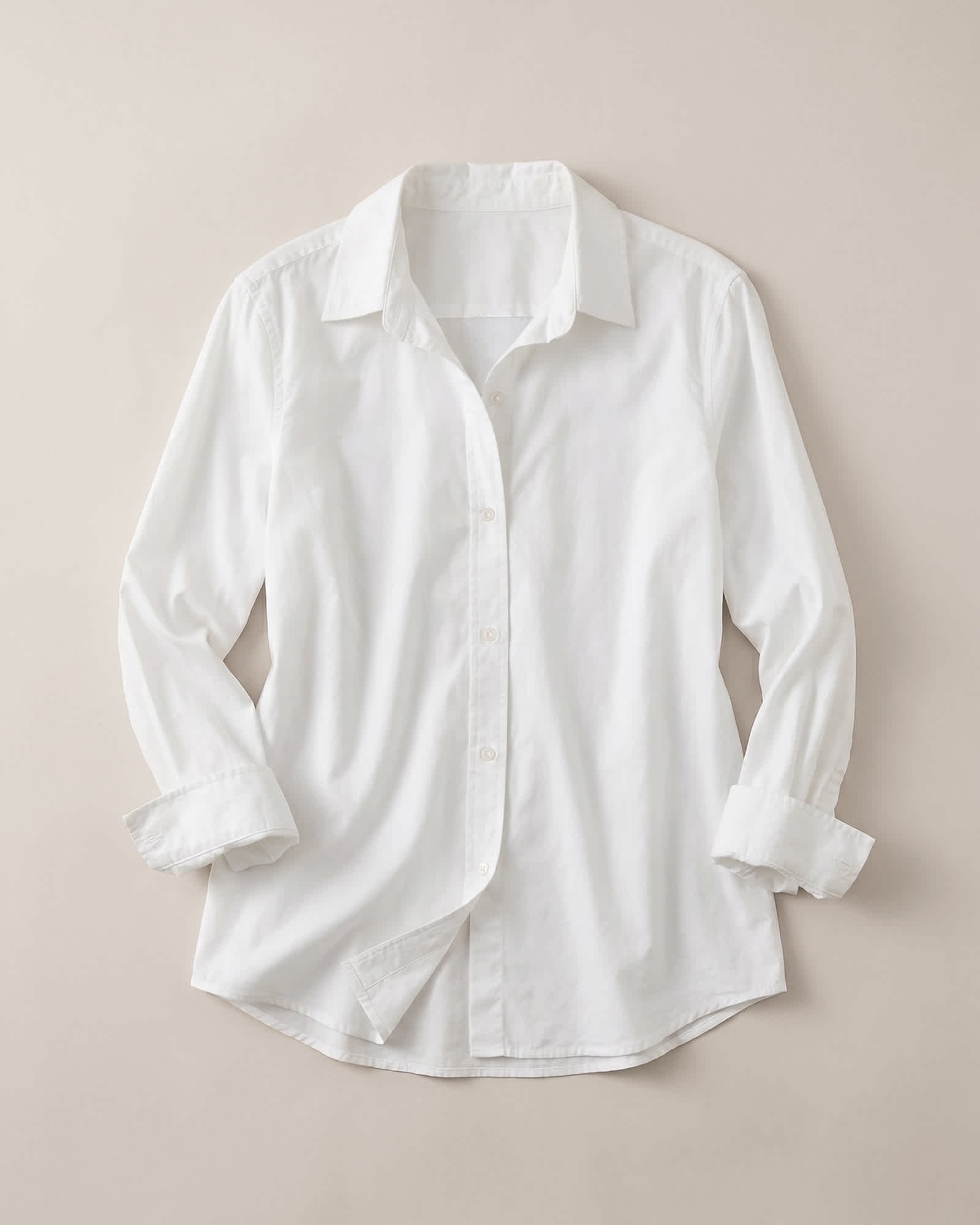 100% Organic Cotton Poplin Long Sleeve Shirt
