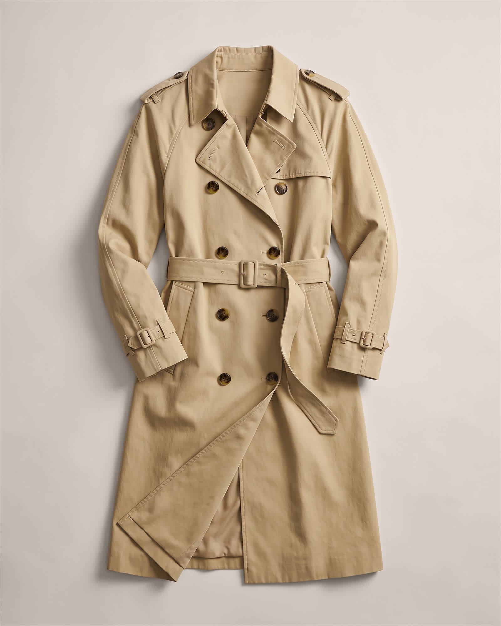 Comfort Stretch Long Trench Coat