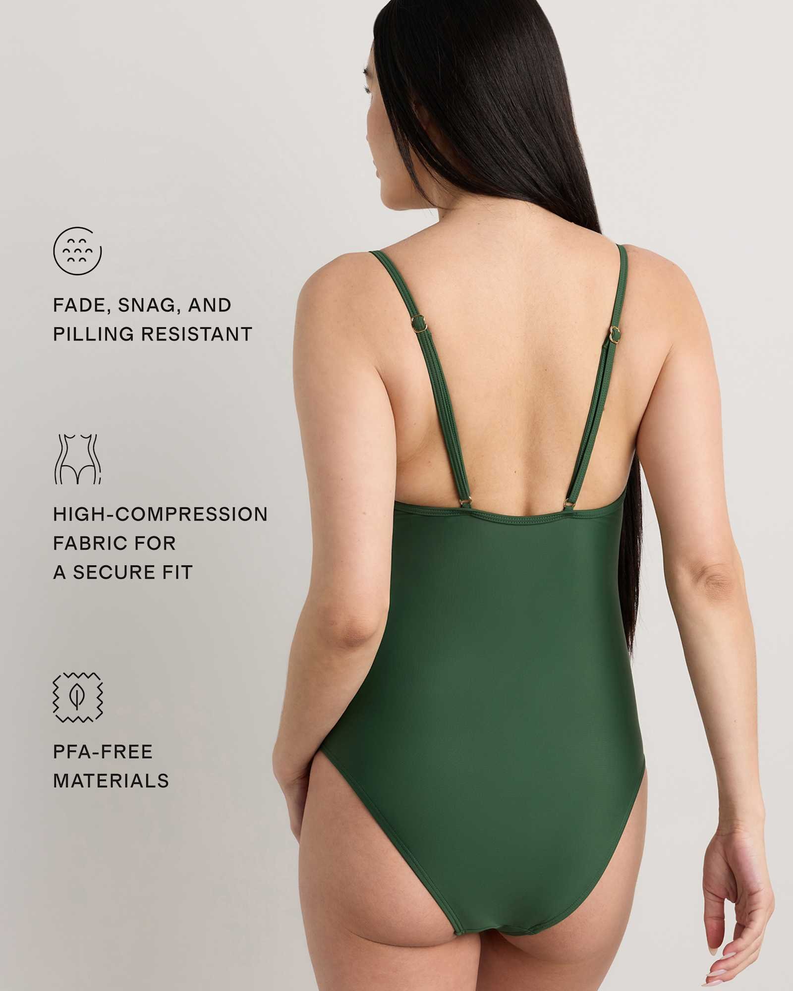 Italian Maternity Square Neck One-Piece Swimsuit - 图片 4