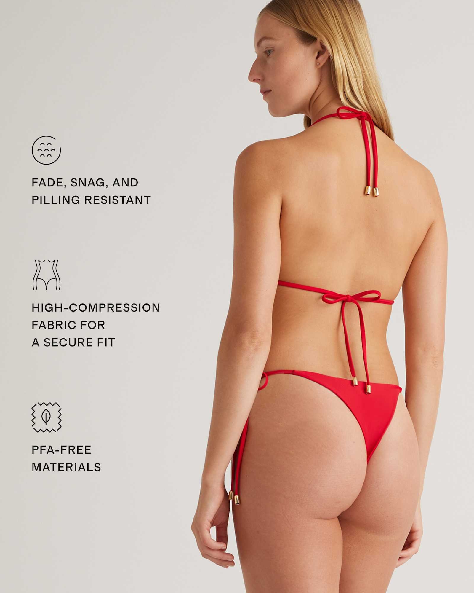 Italian Adjustable Side-Tie Bikini Bottom - 图片 4