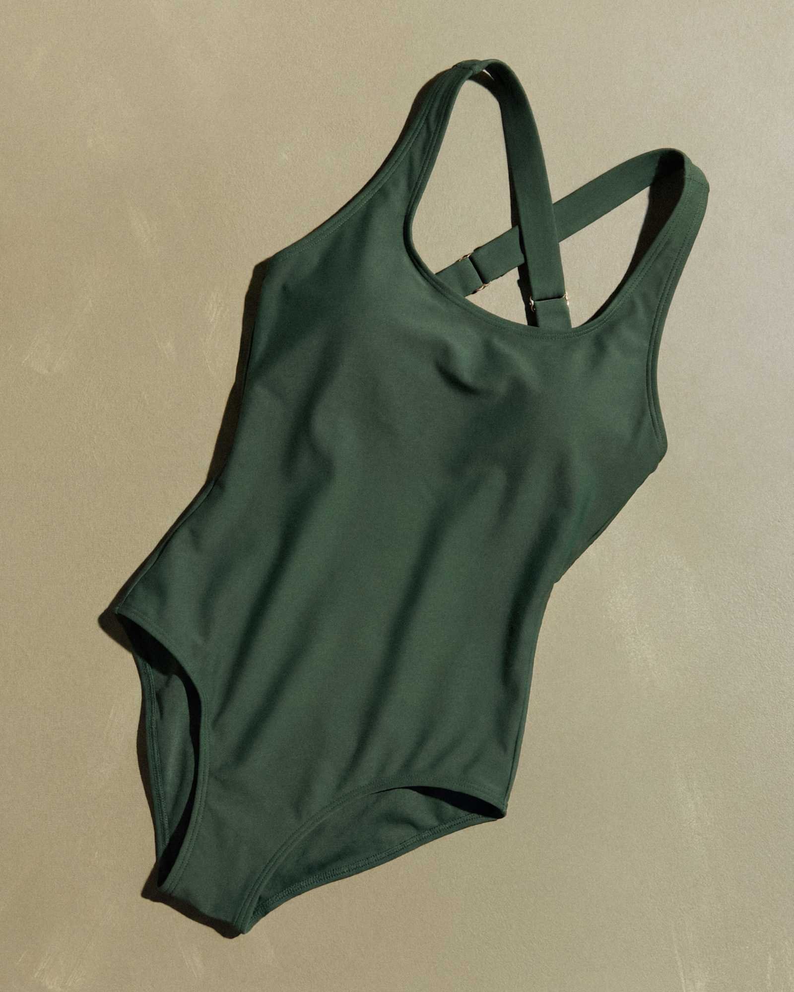 Italian Cross-Back One-Piece Swimsuit