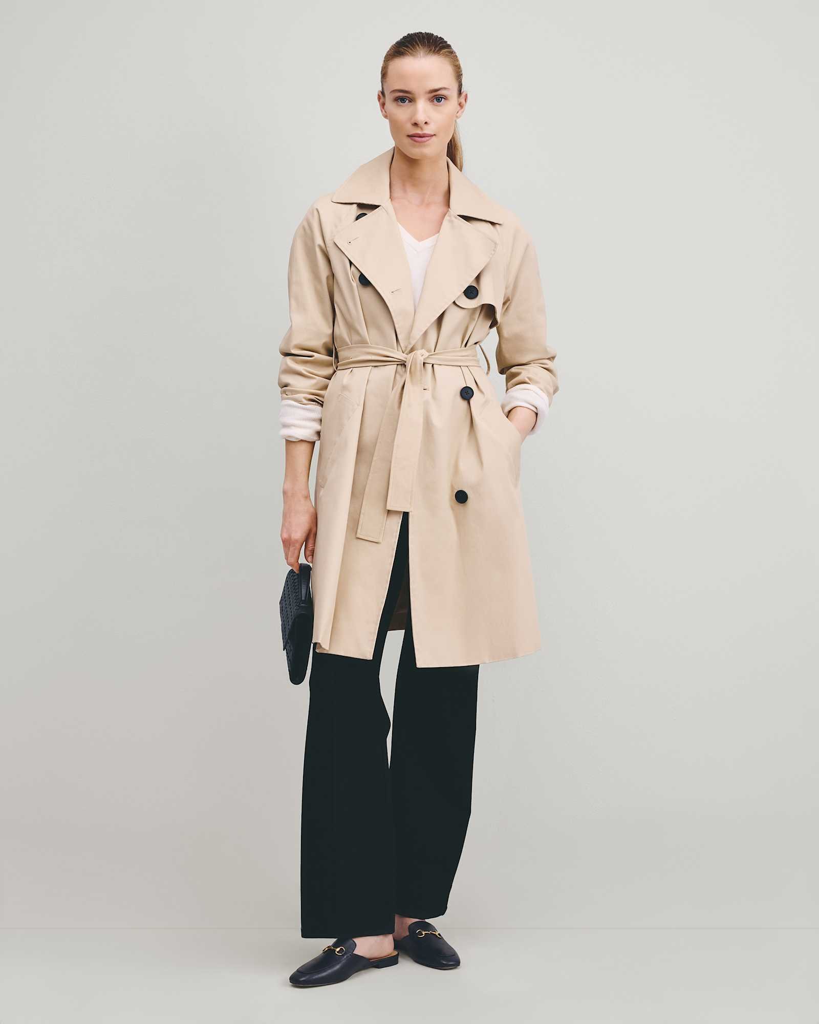 Women's Comfort Stretch Trench Coat