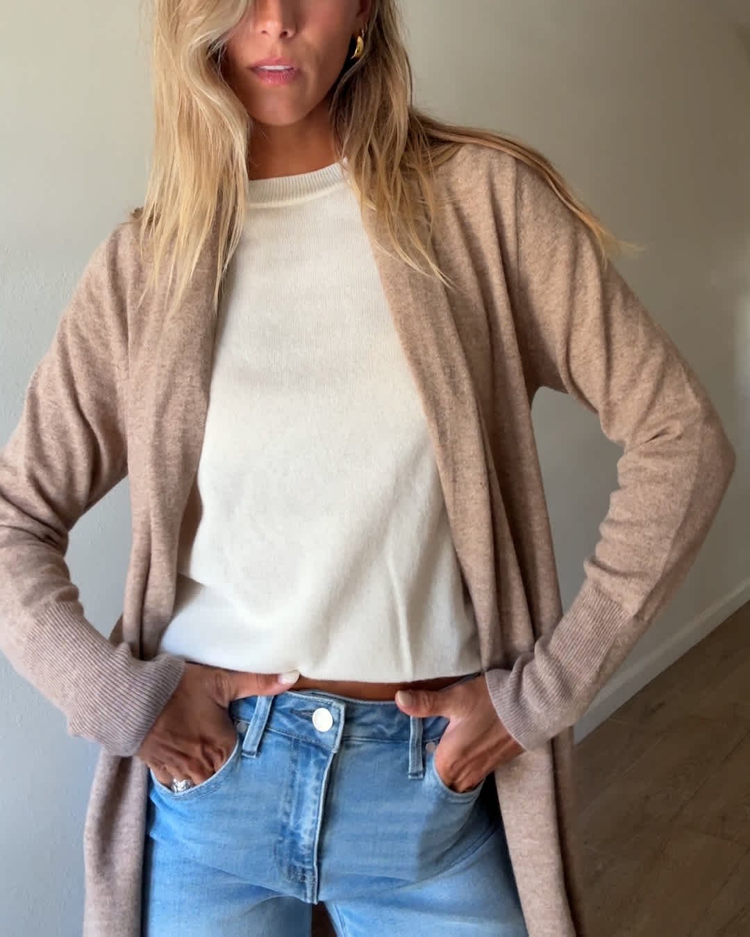 Mongolian Cashmere Duster Cardigan Sweater - 图片 7