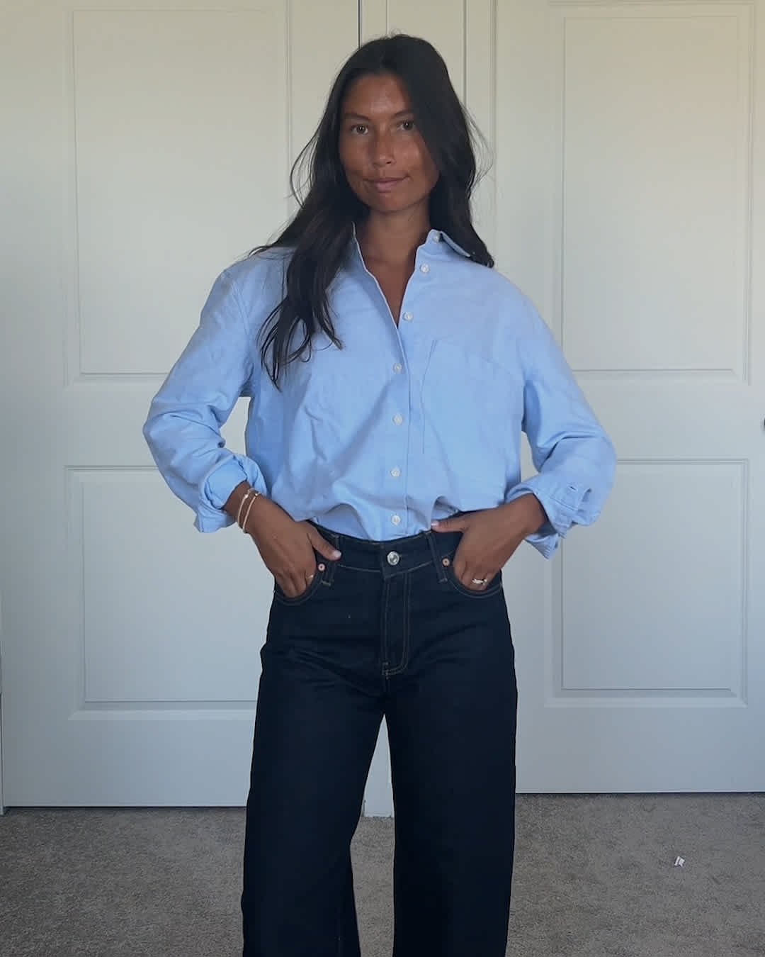 Organic Cotton Relaxed Oxford Shirt - 图片 6