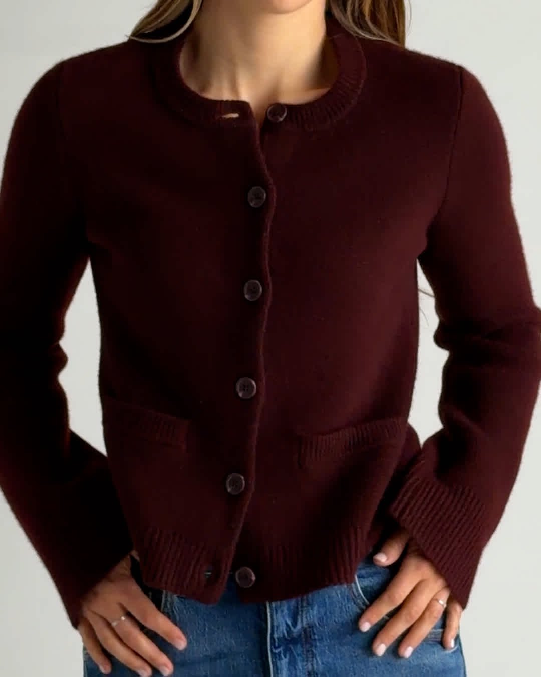 Mongolian Cashmere Structured Cardigan - 图片 2