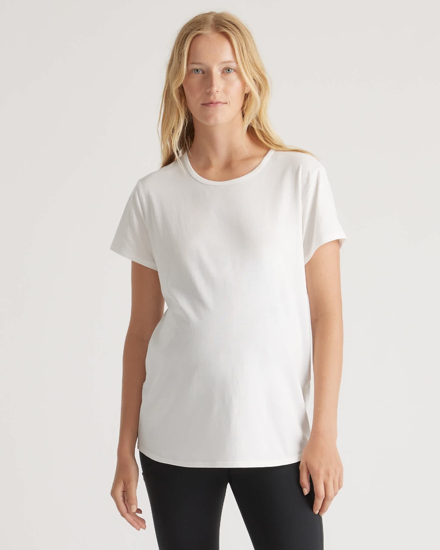 Cotton Modal Maternity Crew Neck Tee (2-pack)