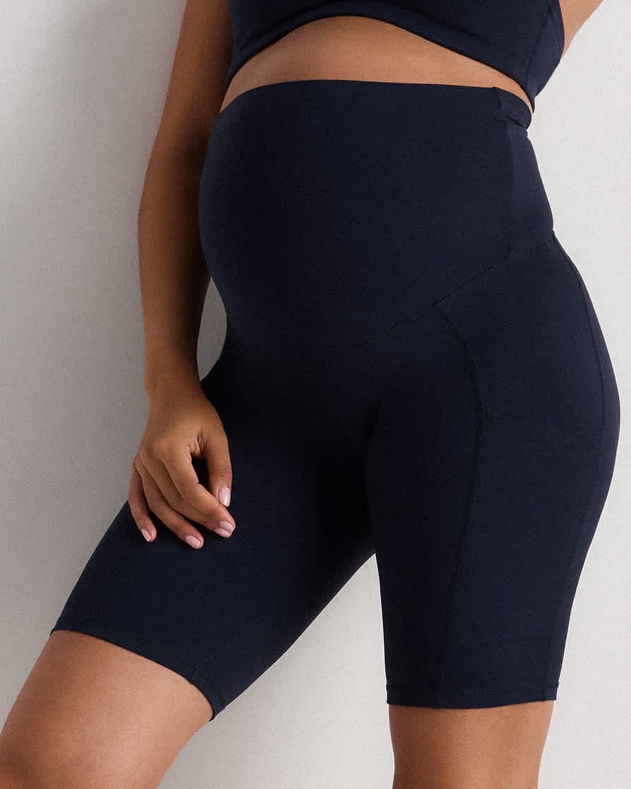 Ultra-Form Maternity Pocket Bike Short 9" - 图片 3