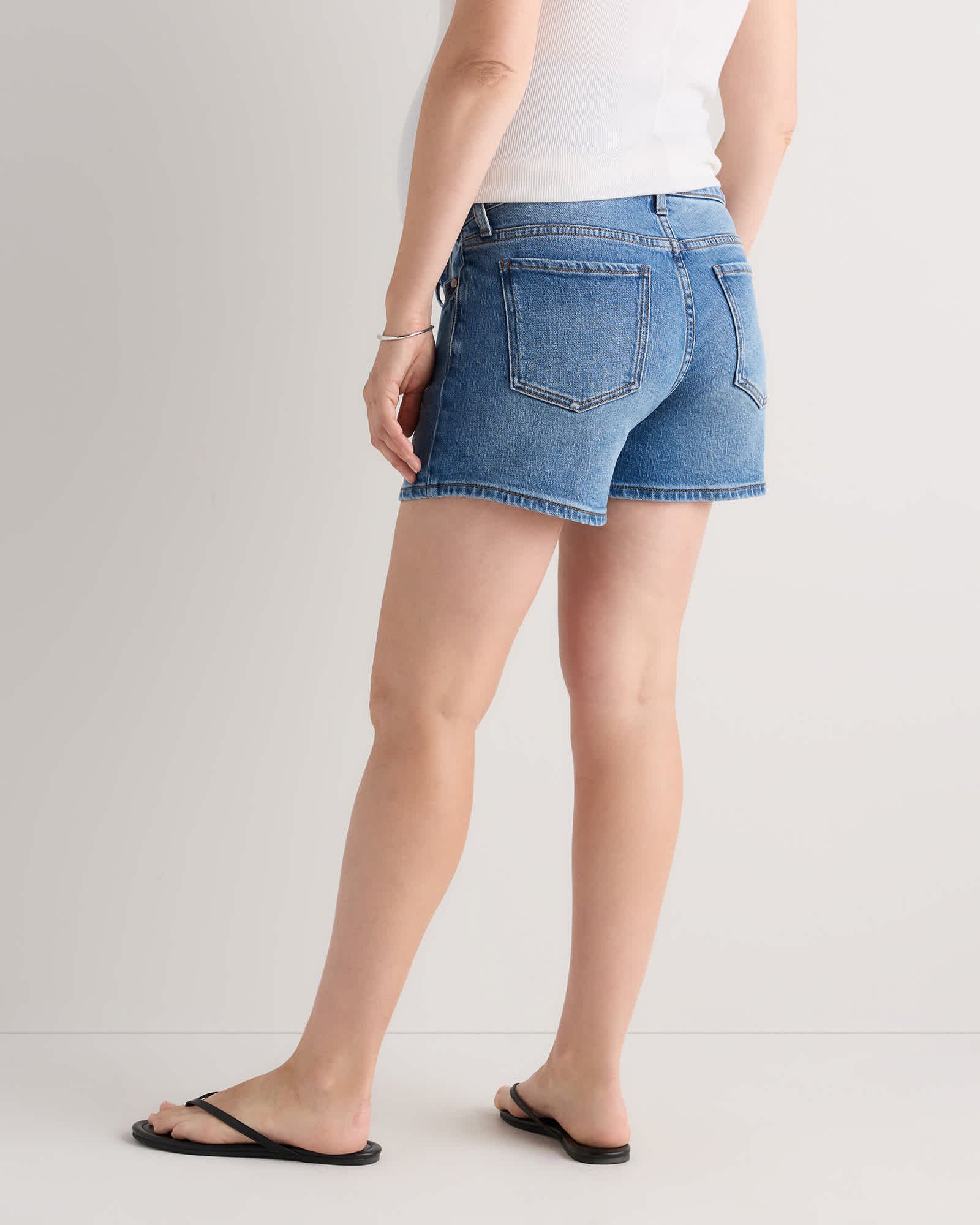 Lila Stretch Maternity Vintage Shorts - 图片 6