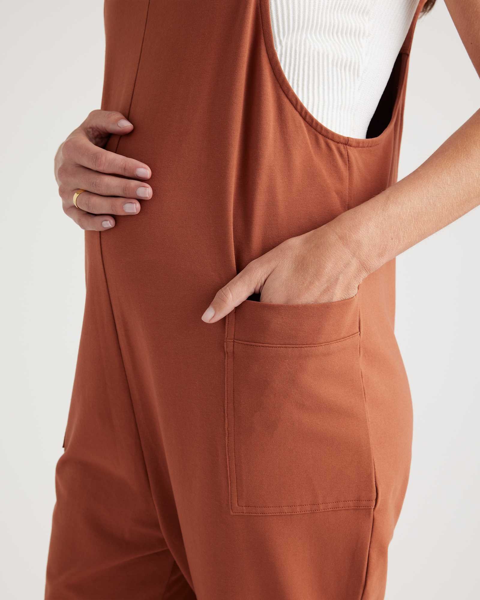 Organic Cotton Maternity Overalls - 图片 3