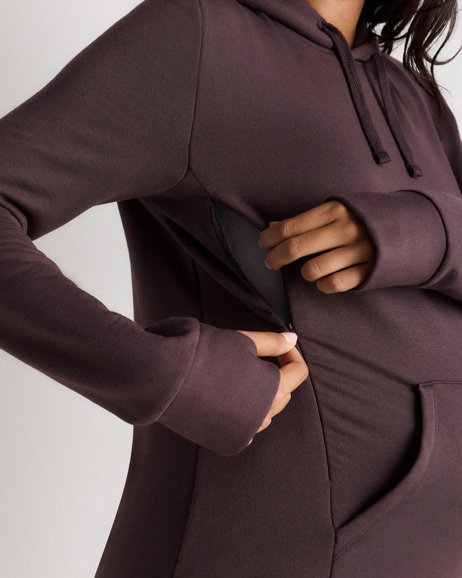 SuperSoft Fleece Maternity & Nursing Hoodie - 图片 5
