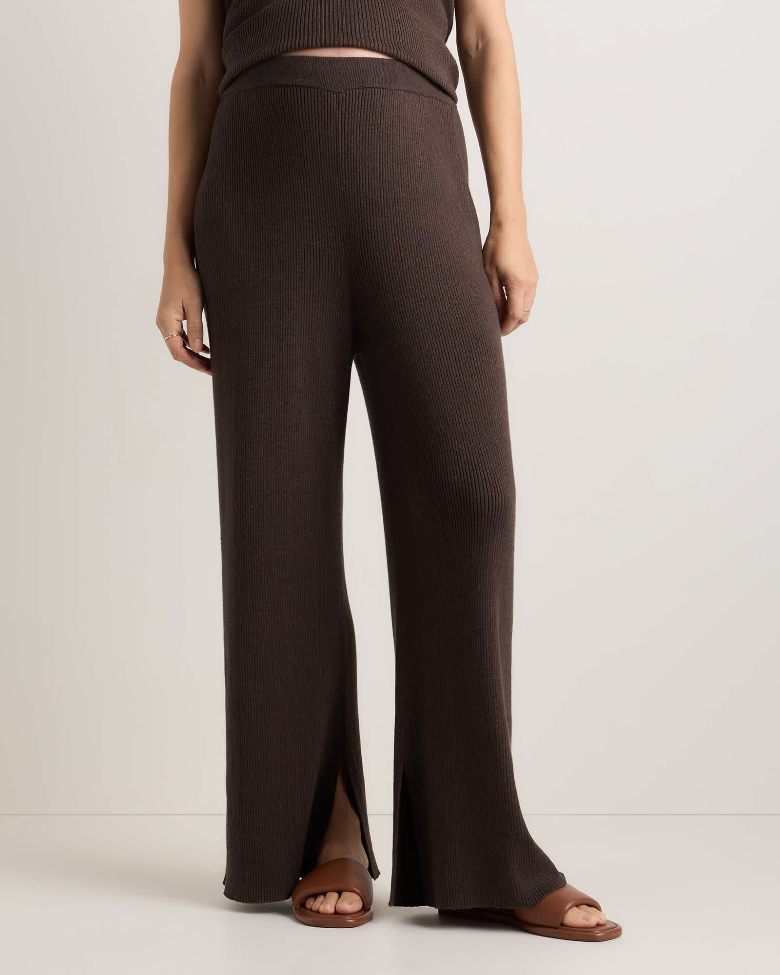 Cotton Cashmere Maternity Wide Leg Pants - Maternity
