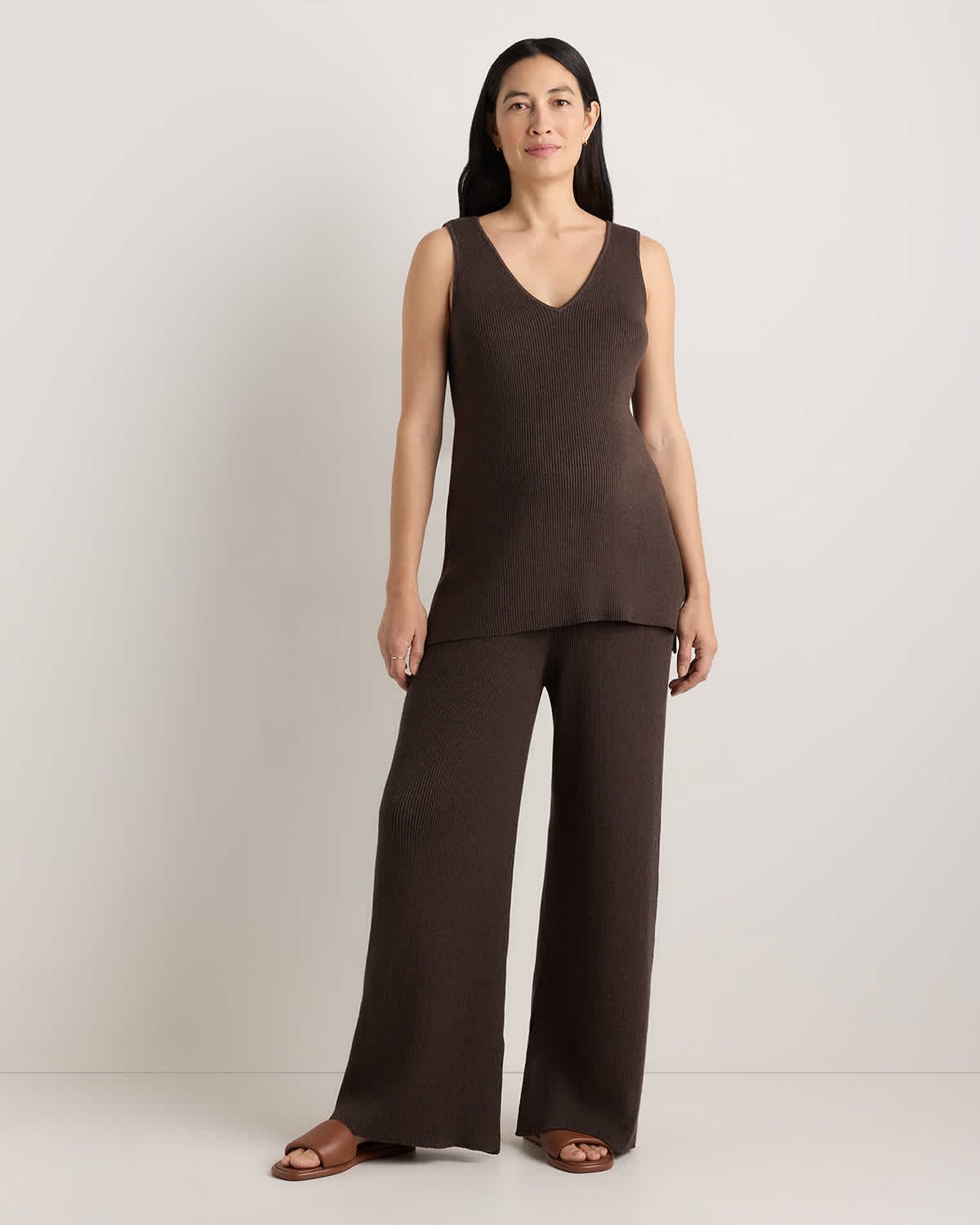 Cotton Cashmere Maternity Wide Leg Pants - Maternity - 图片 2