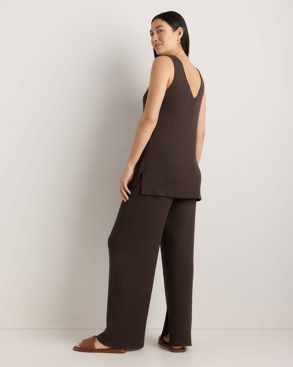 Cotton Cashmere Maternity Wide Leg Pants - Maternity - 图片 6