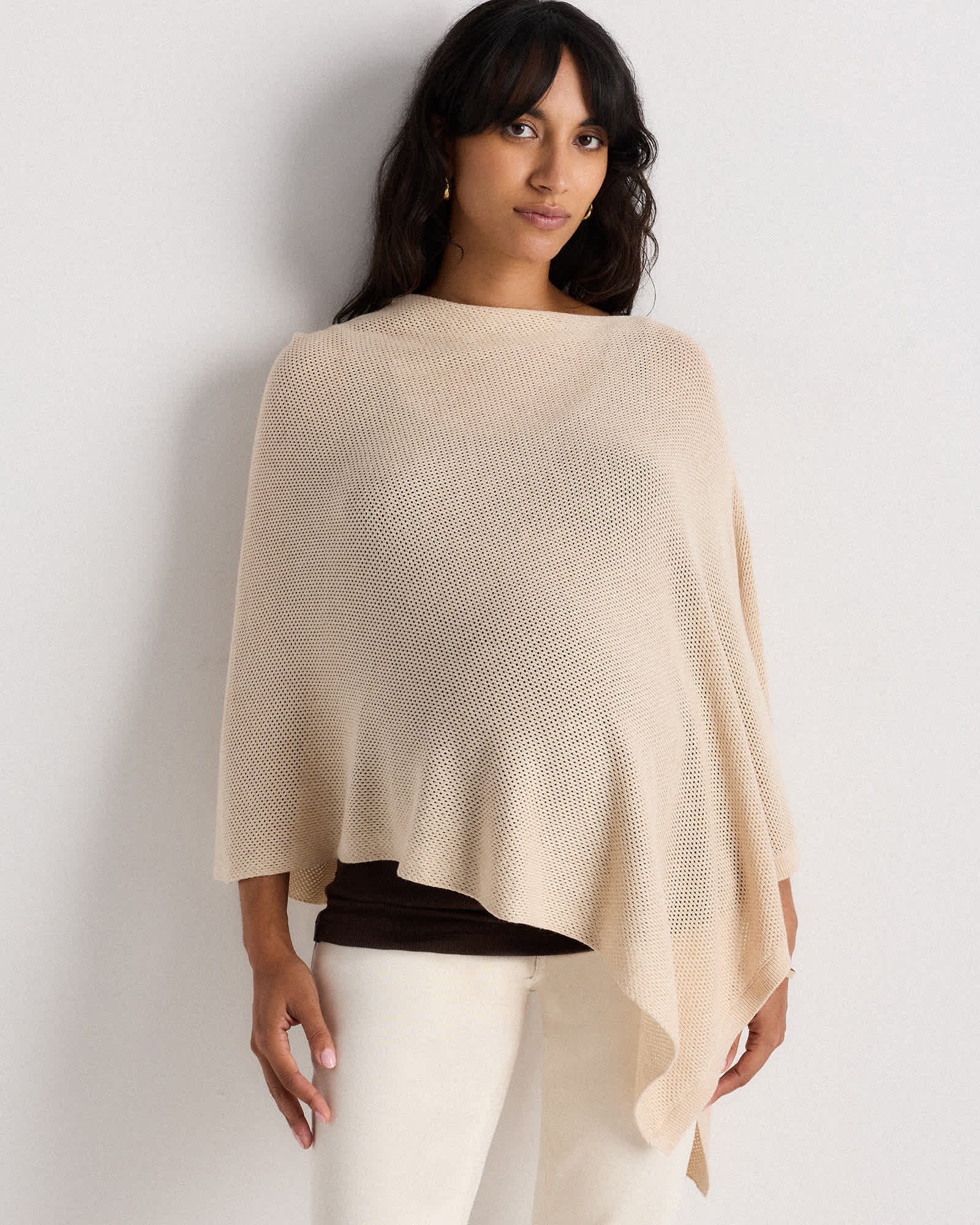 Lightweight Cotton Cashmere Nursing Shawl