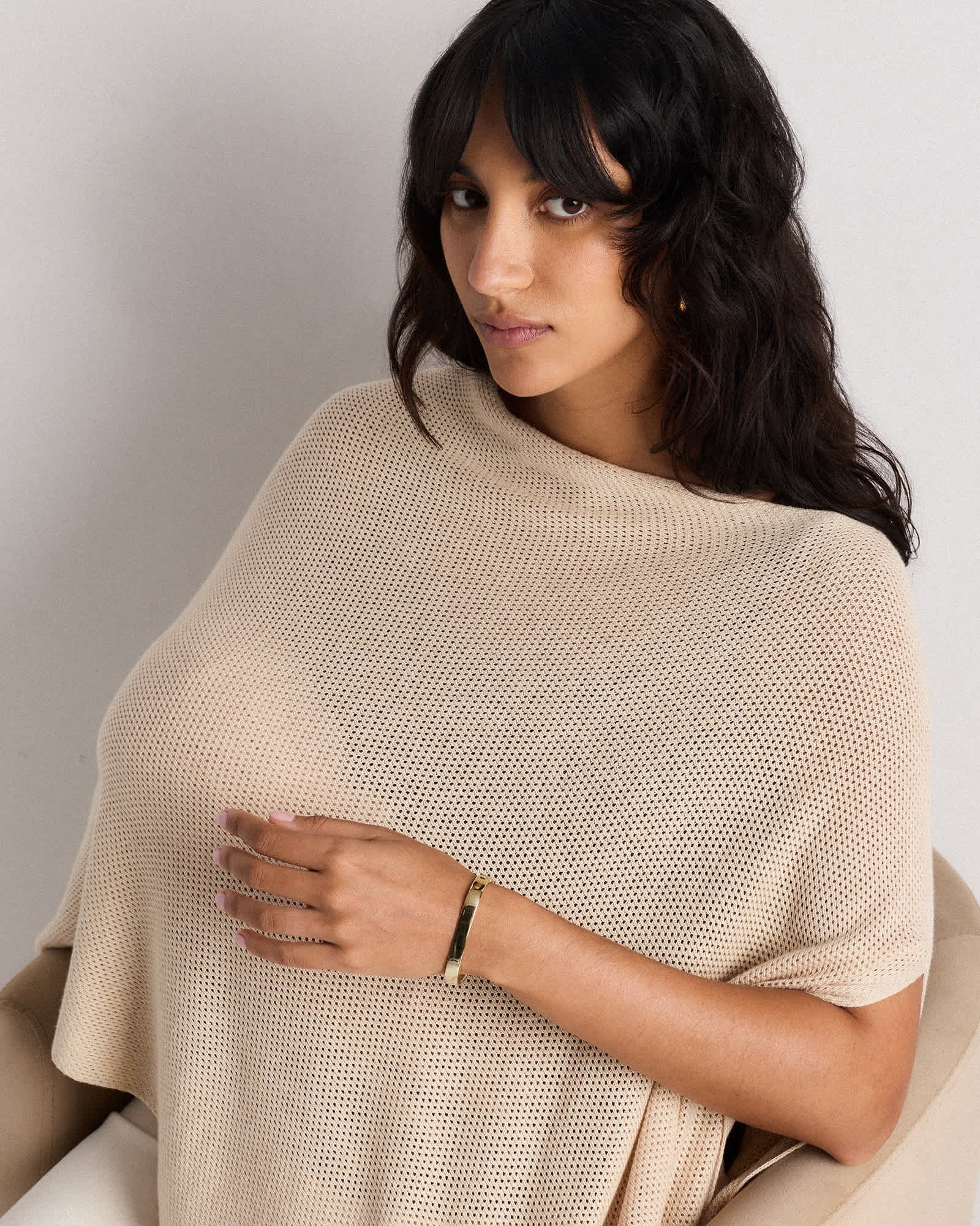 Lightweight Cotton Cashmere Nursing Shawl - 图片 7