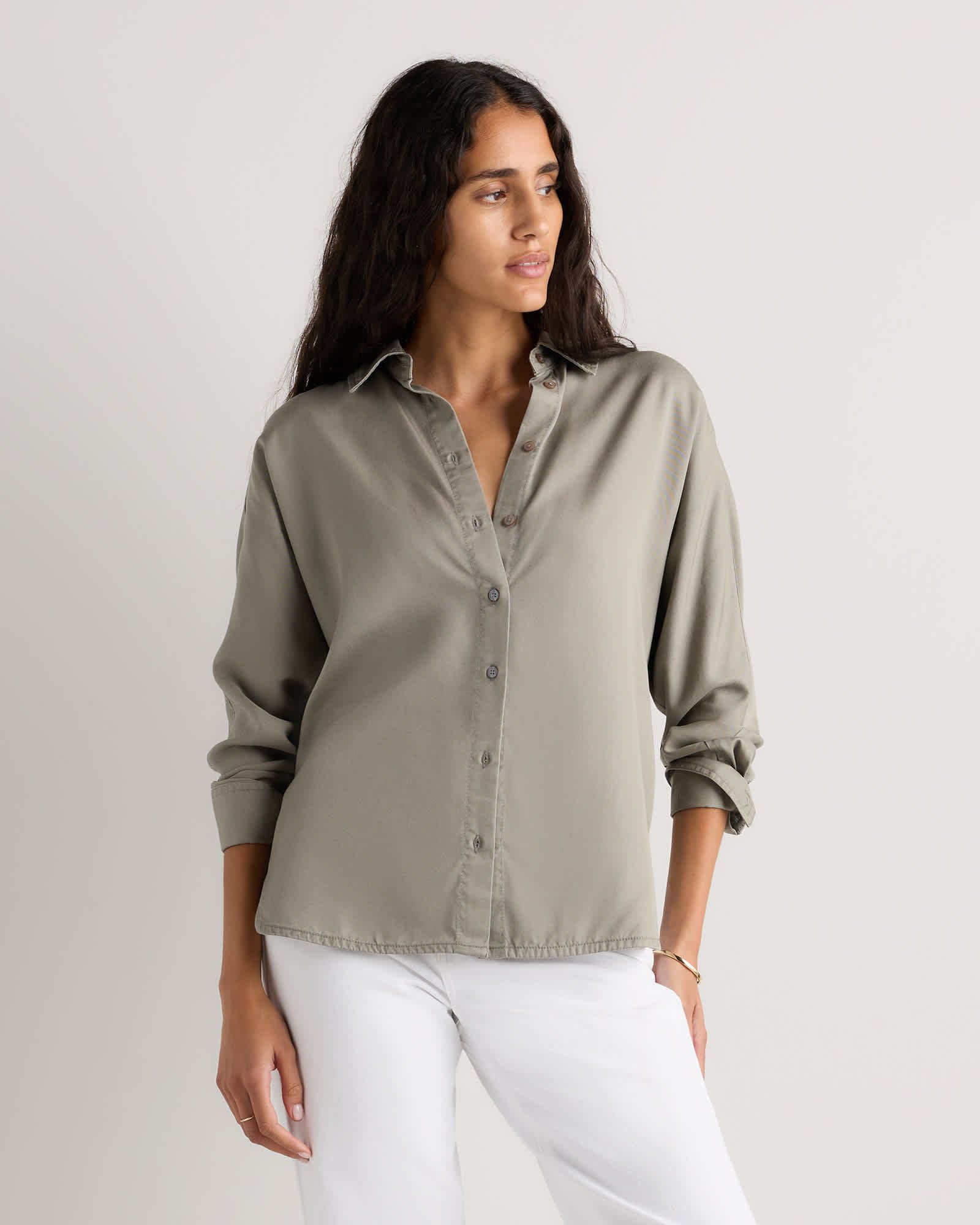 Vintage Wash Tencel Dolman Long Sleeve Shirt