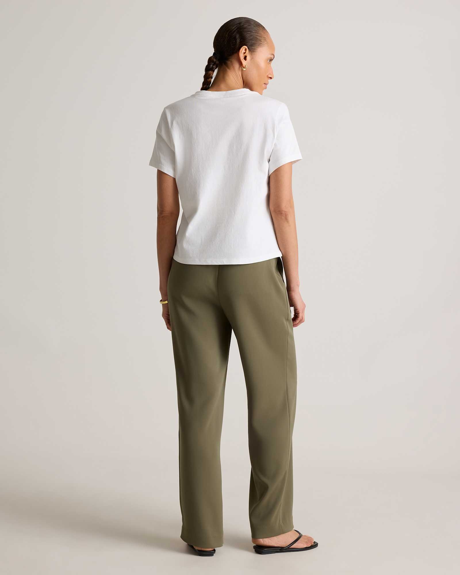 Women's 100% Organic Cotton Boxy V-Neck Tee - 图片 6
