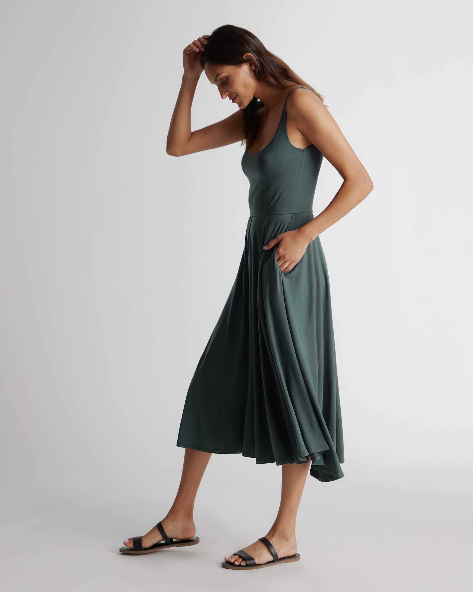 Tencel Jersey Fit & Flare Dress - 图片 3
