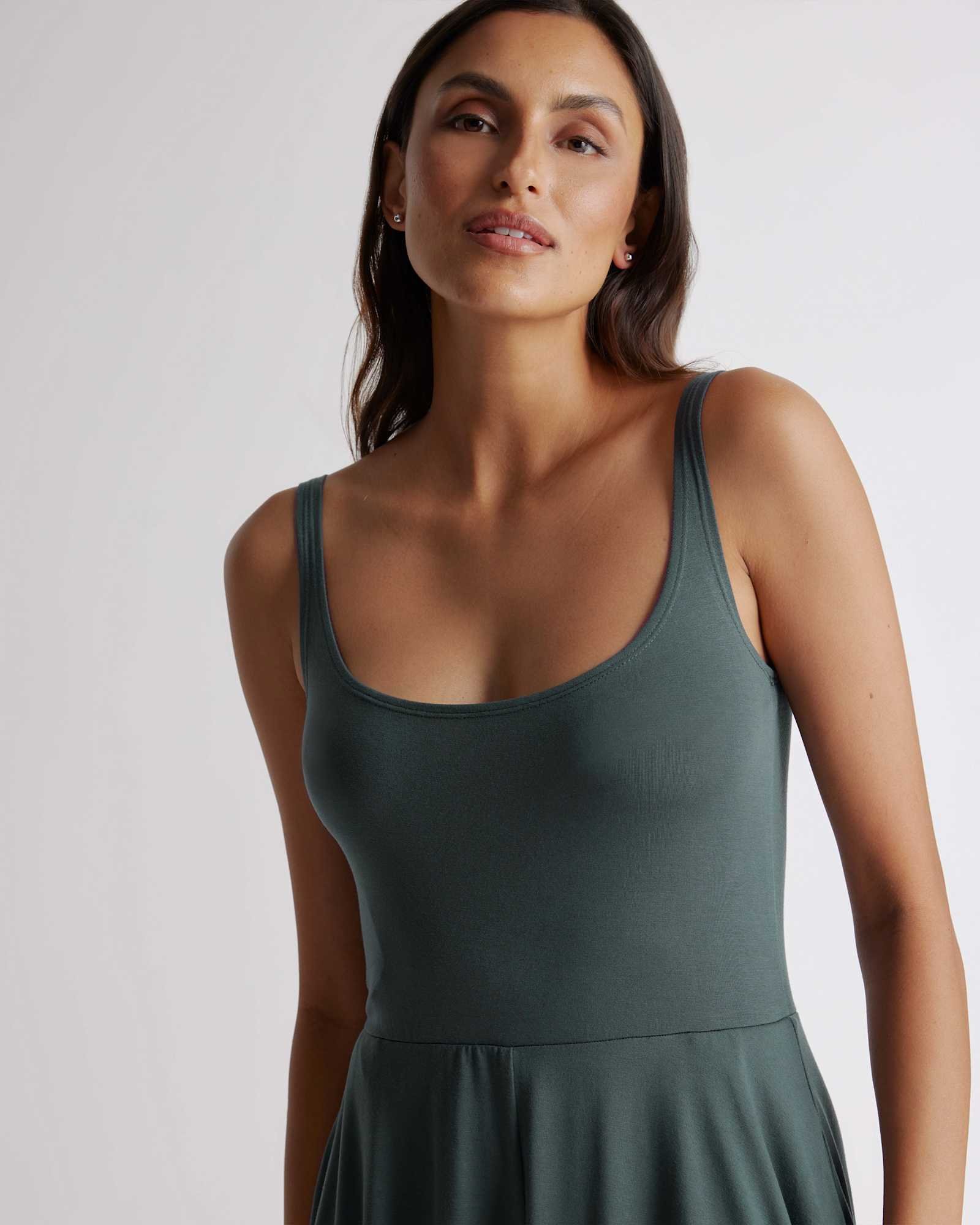 Tencel Jersey Fit & Flare Dress - 图片 2