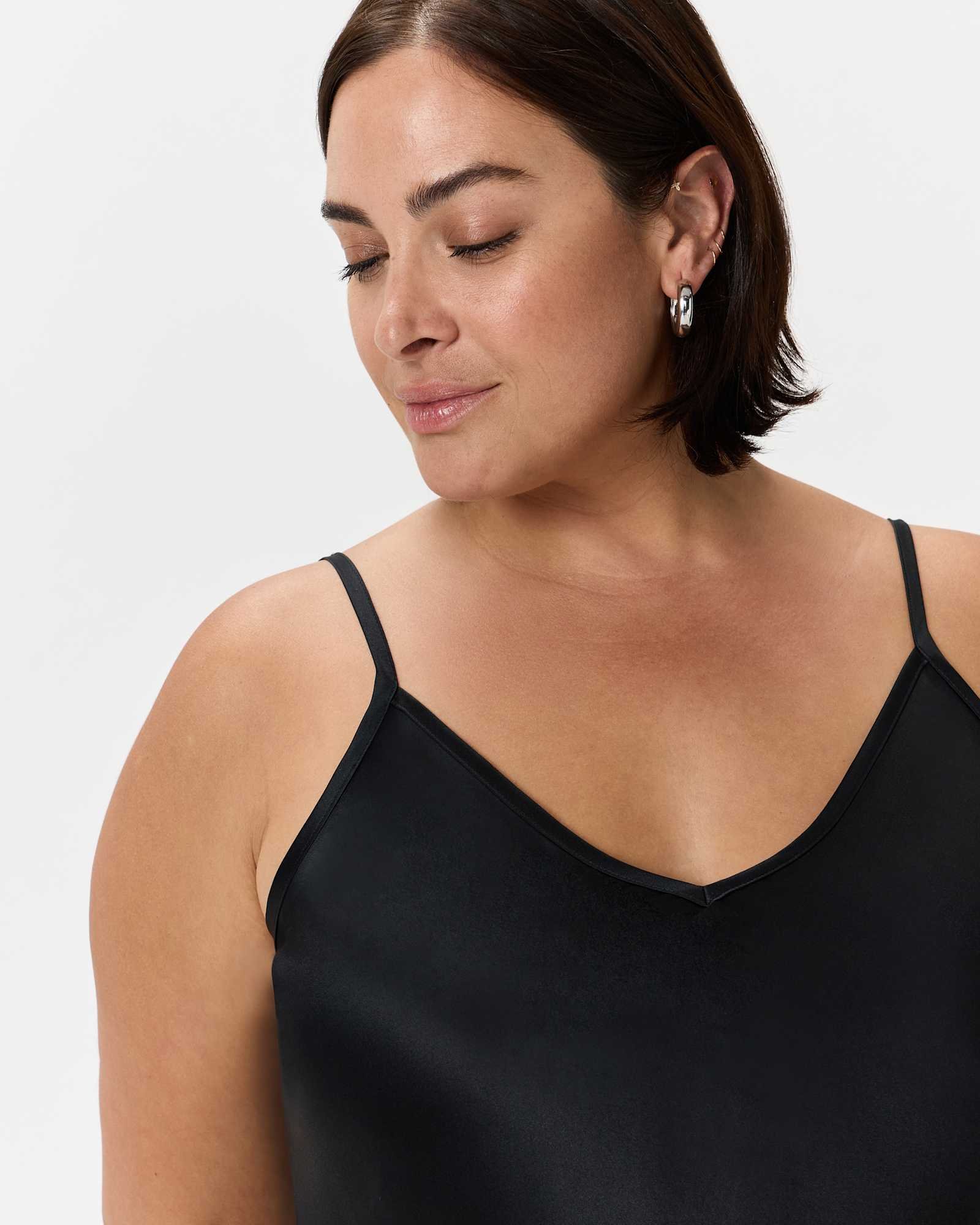 100% Washable Silk Slip Dress - Plus Size - 图片 2