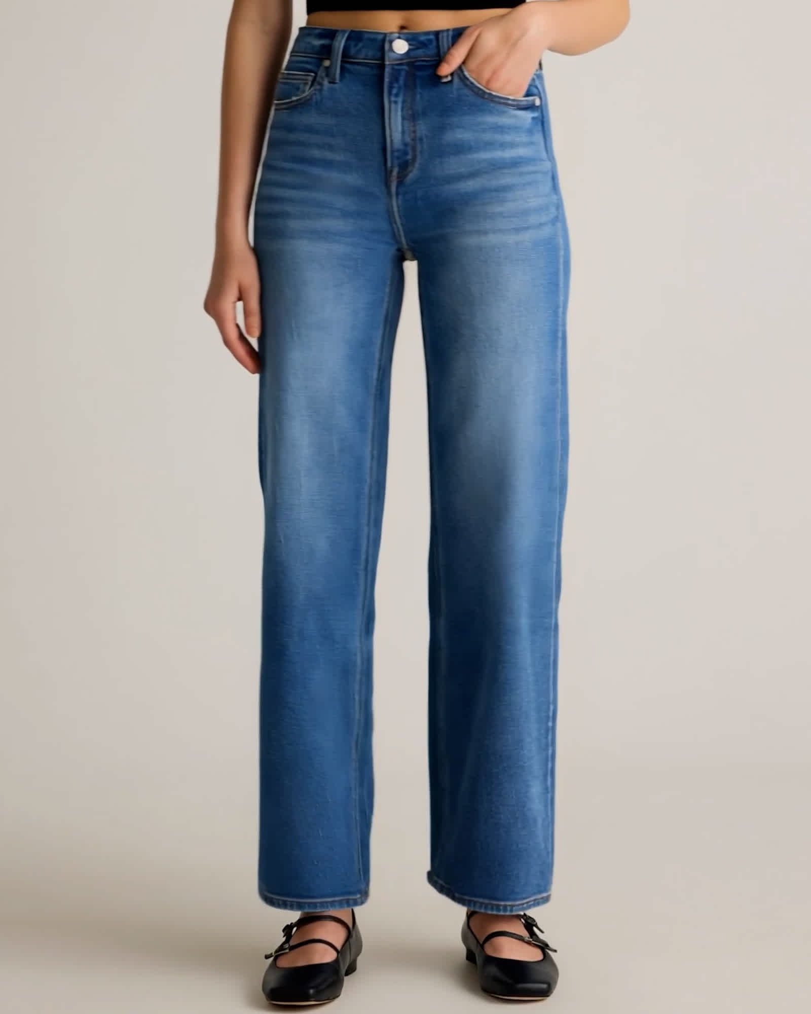 Bella Stretch Relaxed Straight Jeans - 图片 2