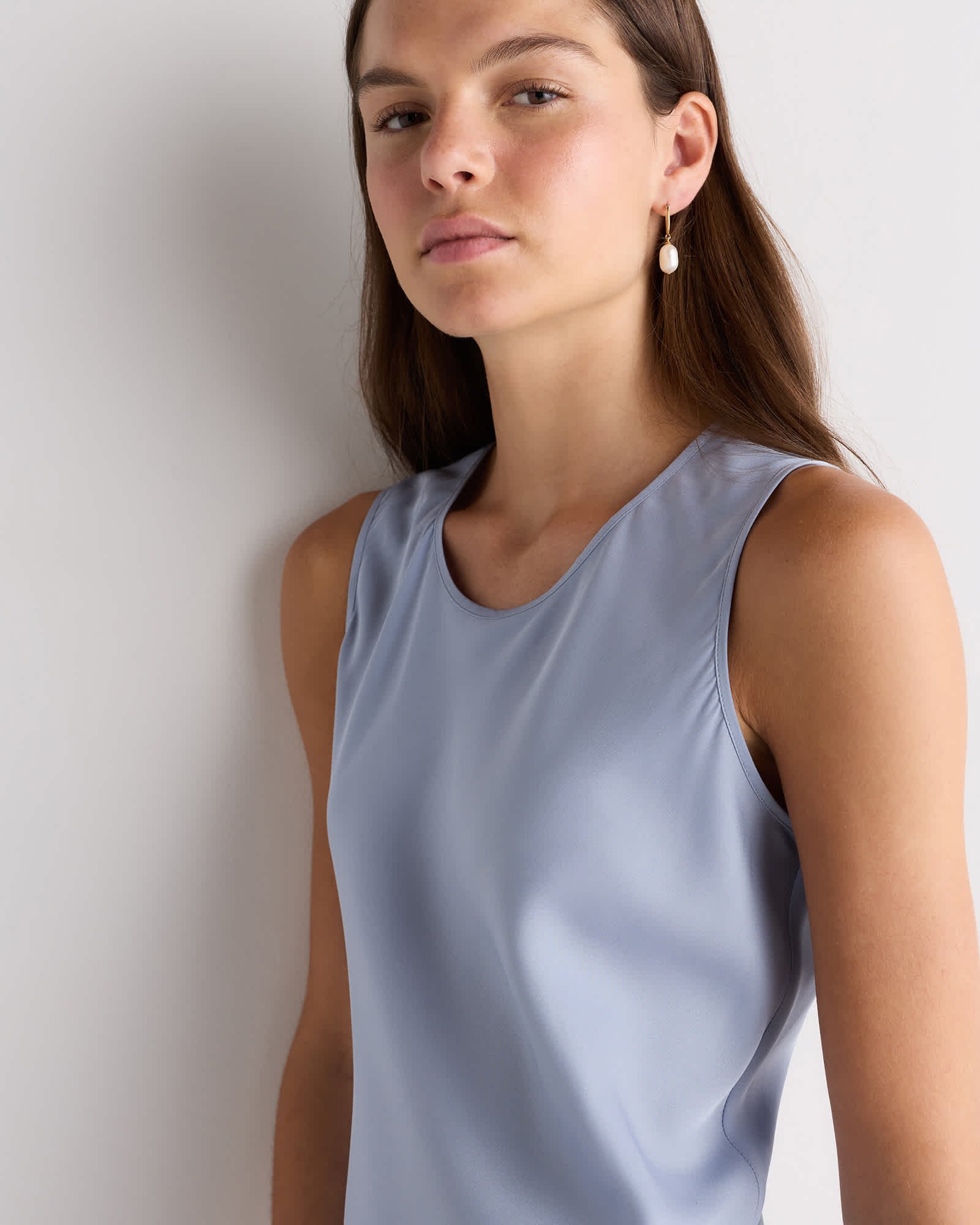 Washable Stretch Silk Tank Midi Dress - 图片 2