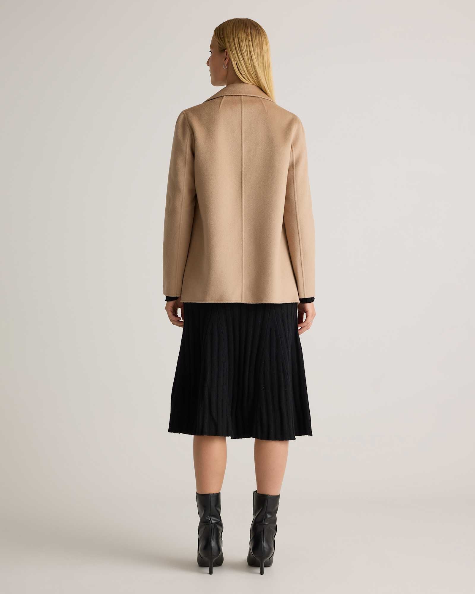 100% Mongolian Cashmere Double-Faced Open Blazer - 图片 6