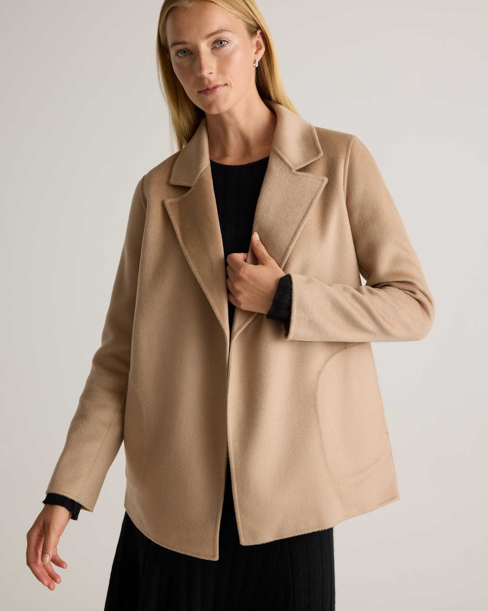 100% Mongolian Cashmere Double-Faced Open Blazer - 图片 3