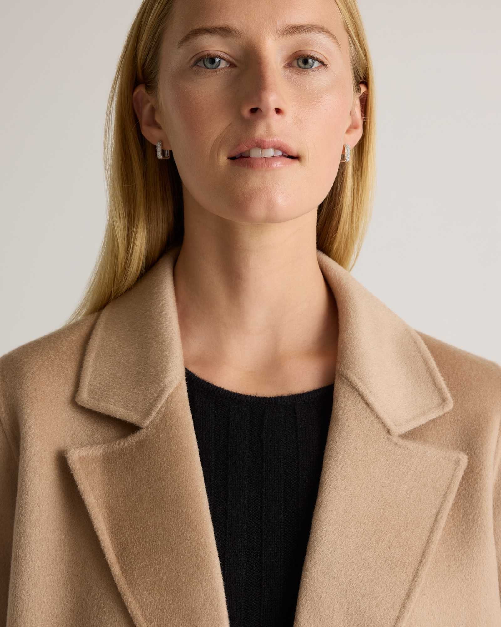 100% Mongolian Cashmere Double-Faced Open Blazer - 图片 5