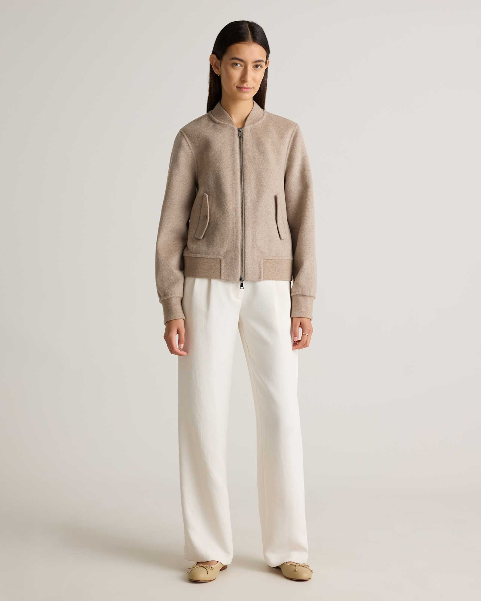 Double-Faced Merino Wool Bomber Jacket - 图片 2