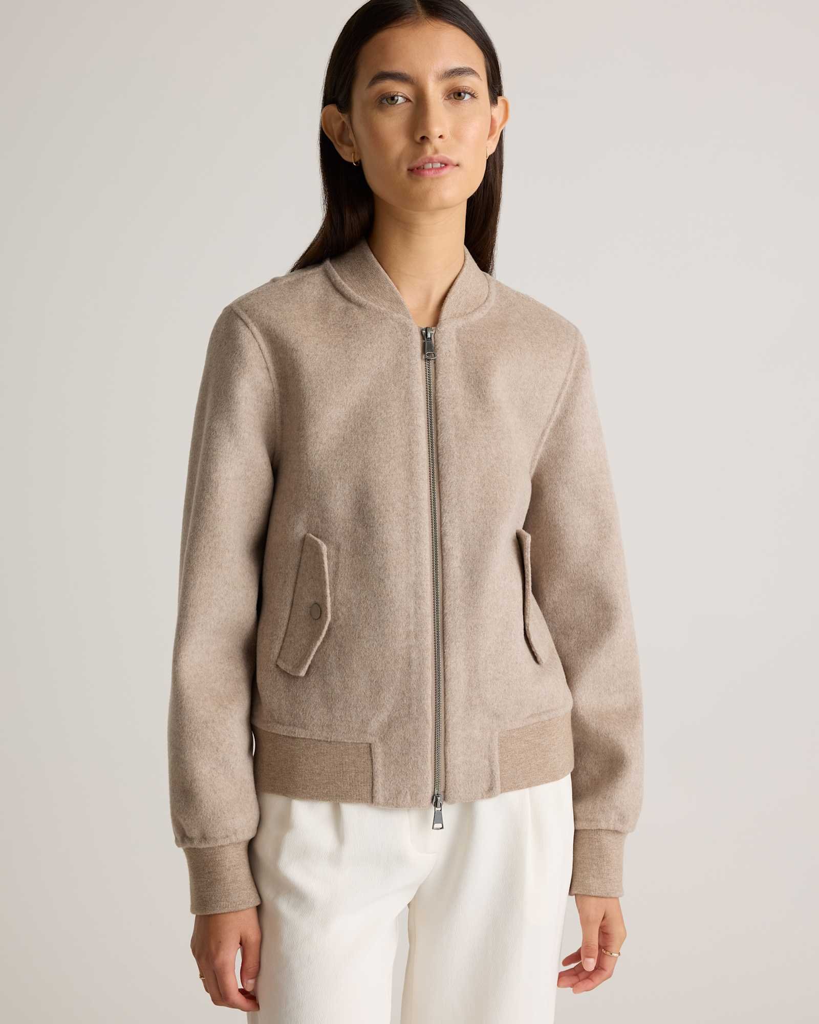 Double-Faced Merino Wool Bomber Jacket - 图片 5