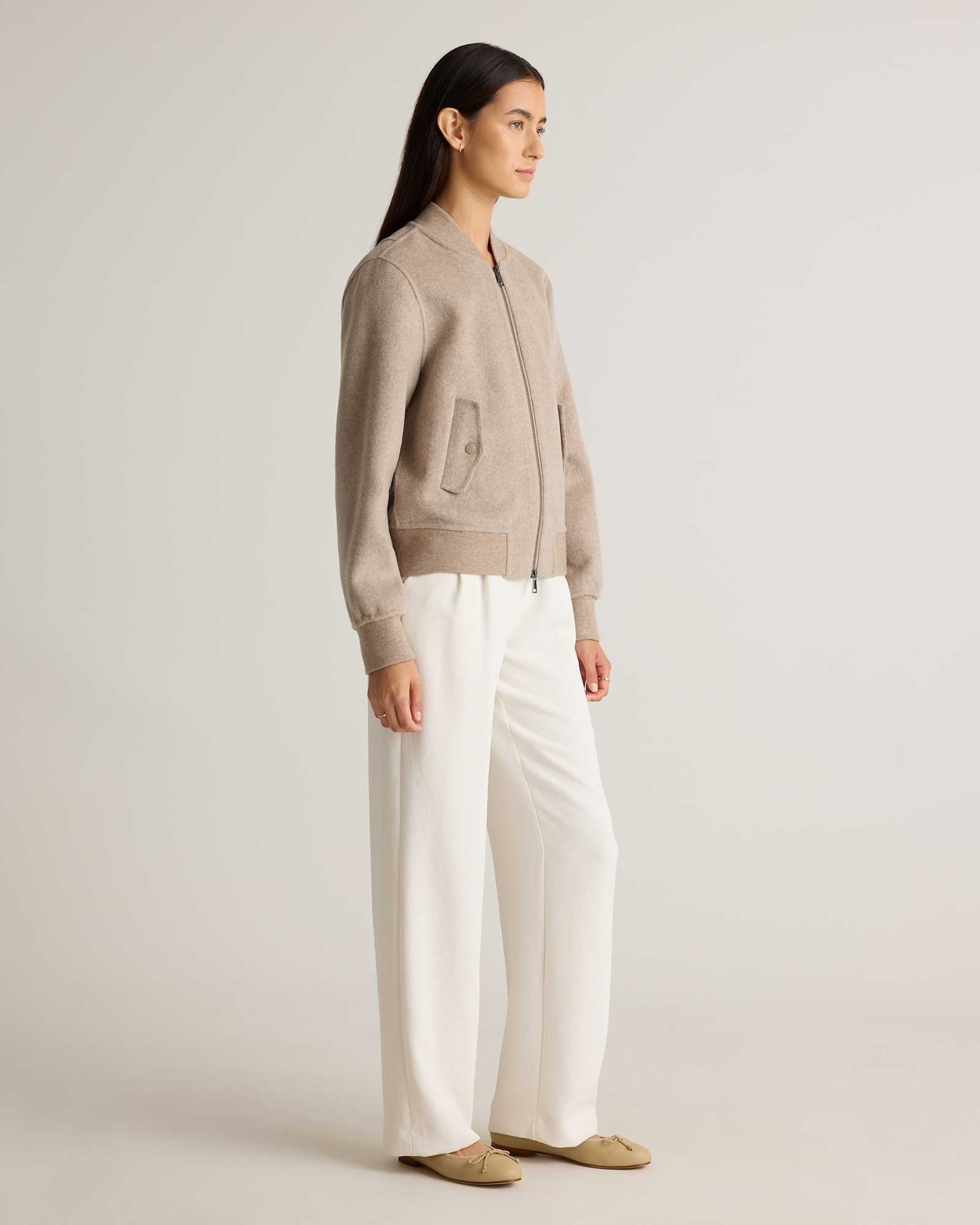 Double-Faced Merino Wool Bomber Jacket - 图片 4