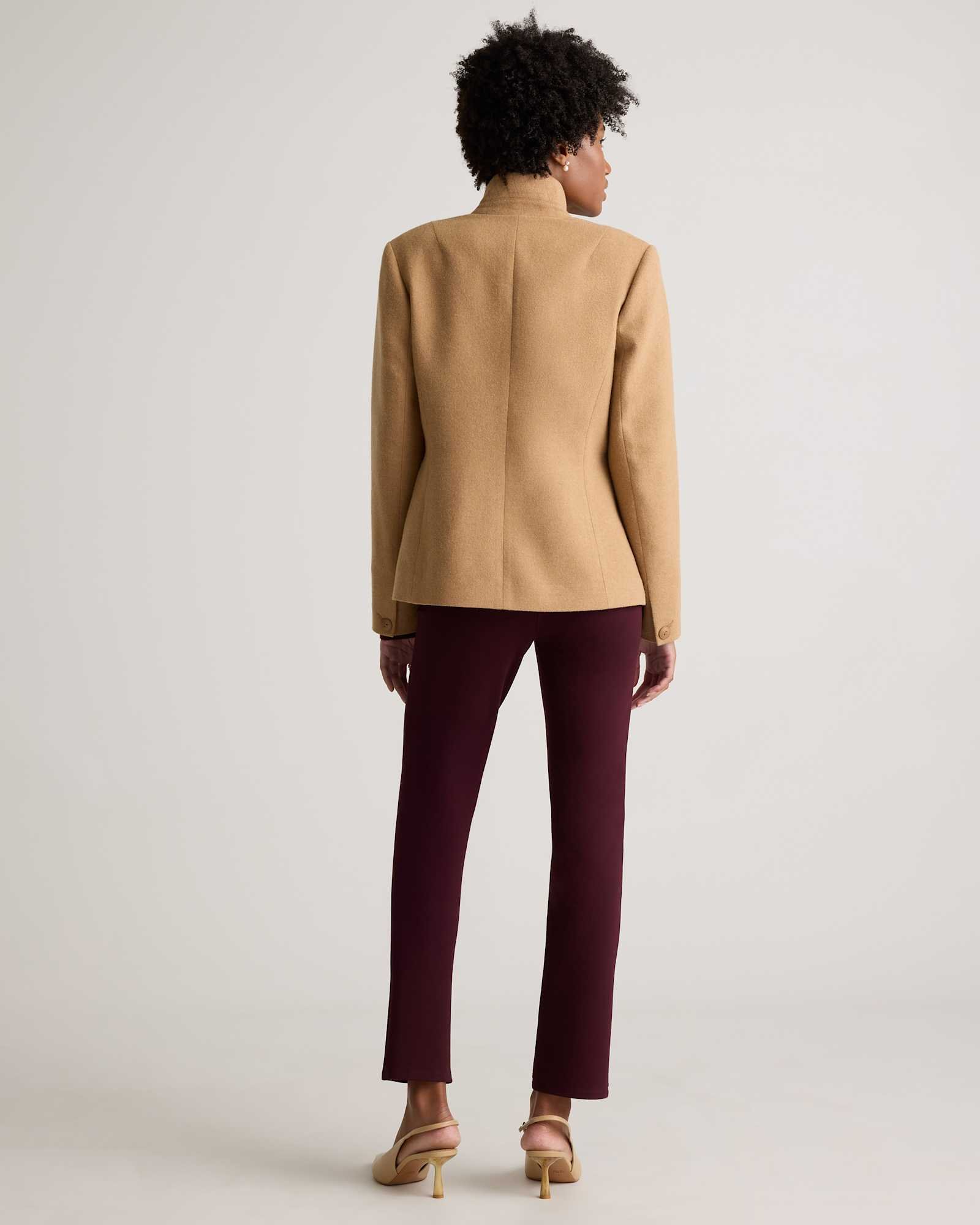 Italian Wool Stand Collar Blazer - 图片 6