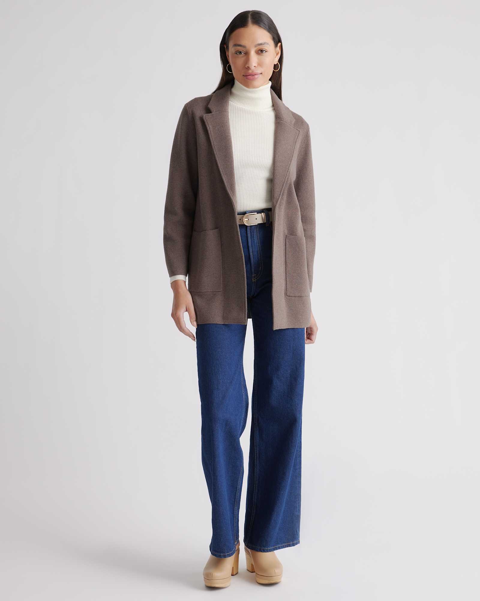 100% Organic Cotton Knit Blazer - 图片 2