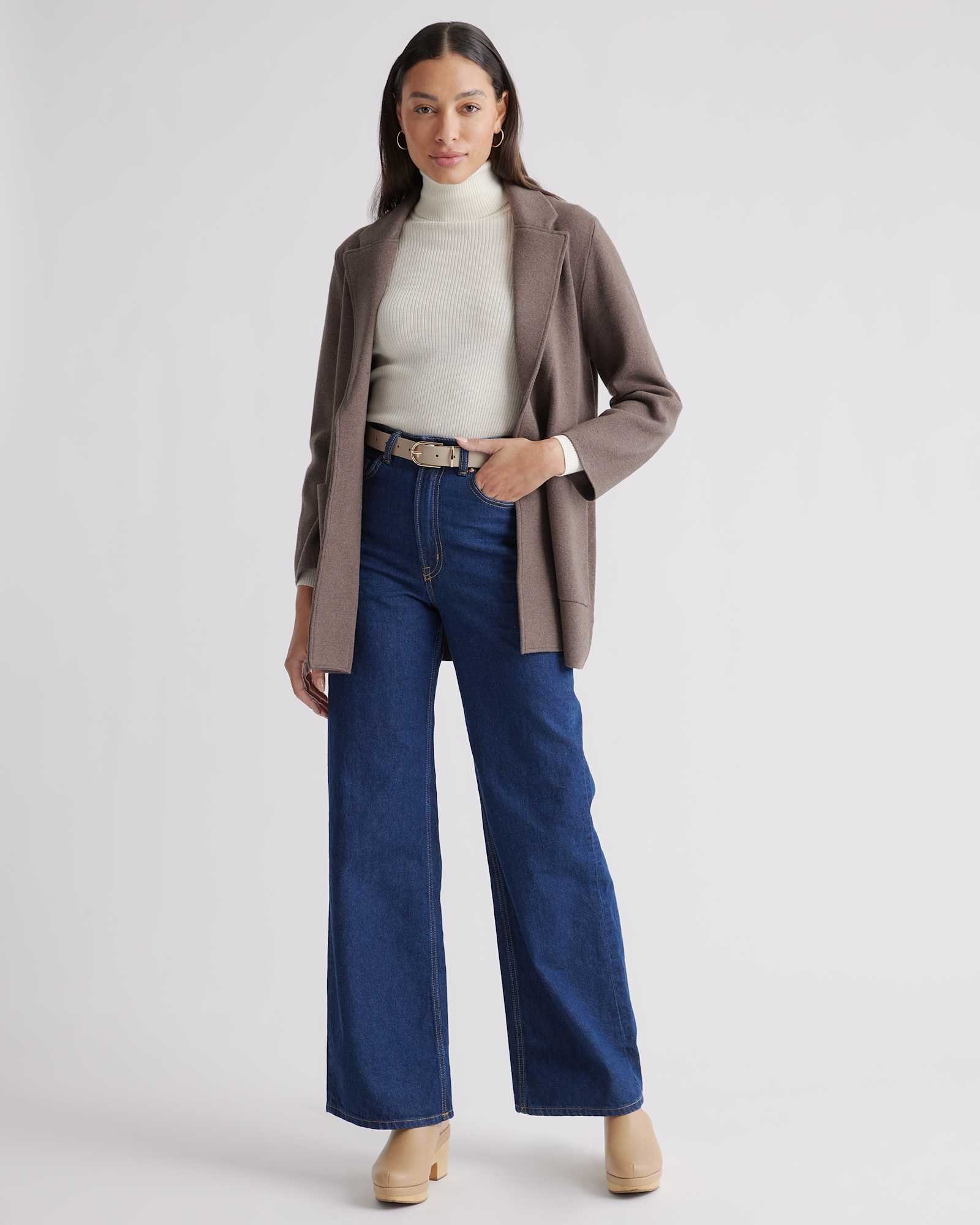100% Organic Cotton Knit Blazer - 图片 4