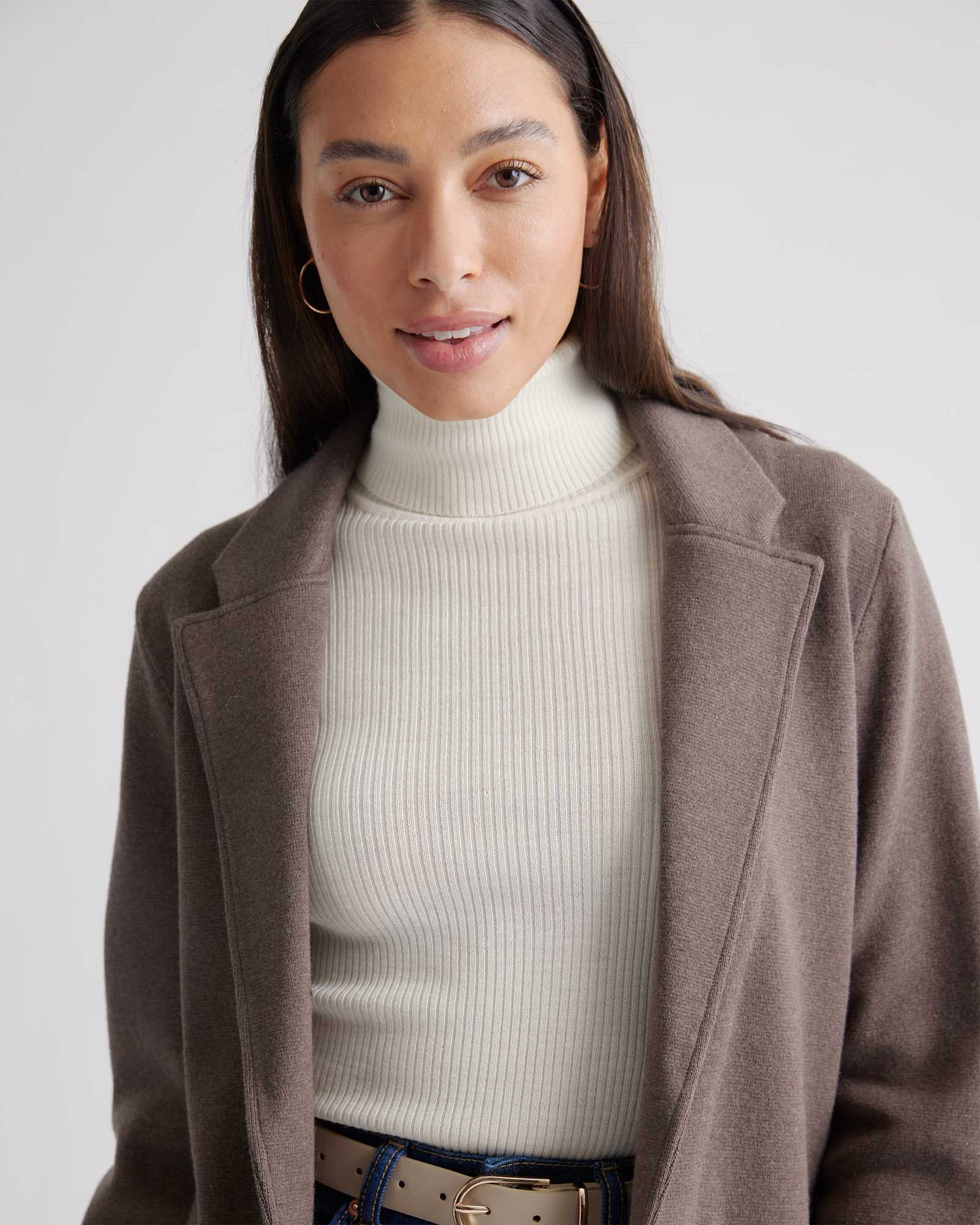 100% Organic Cotton Knit Blazer - 图片 3
