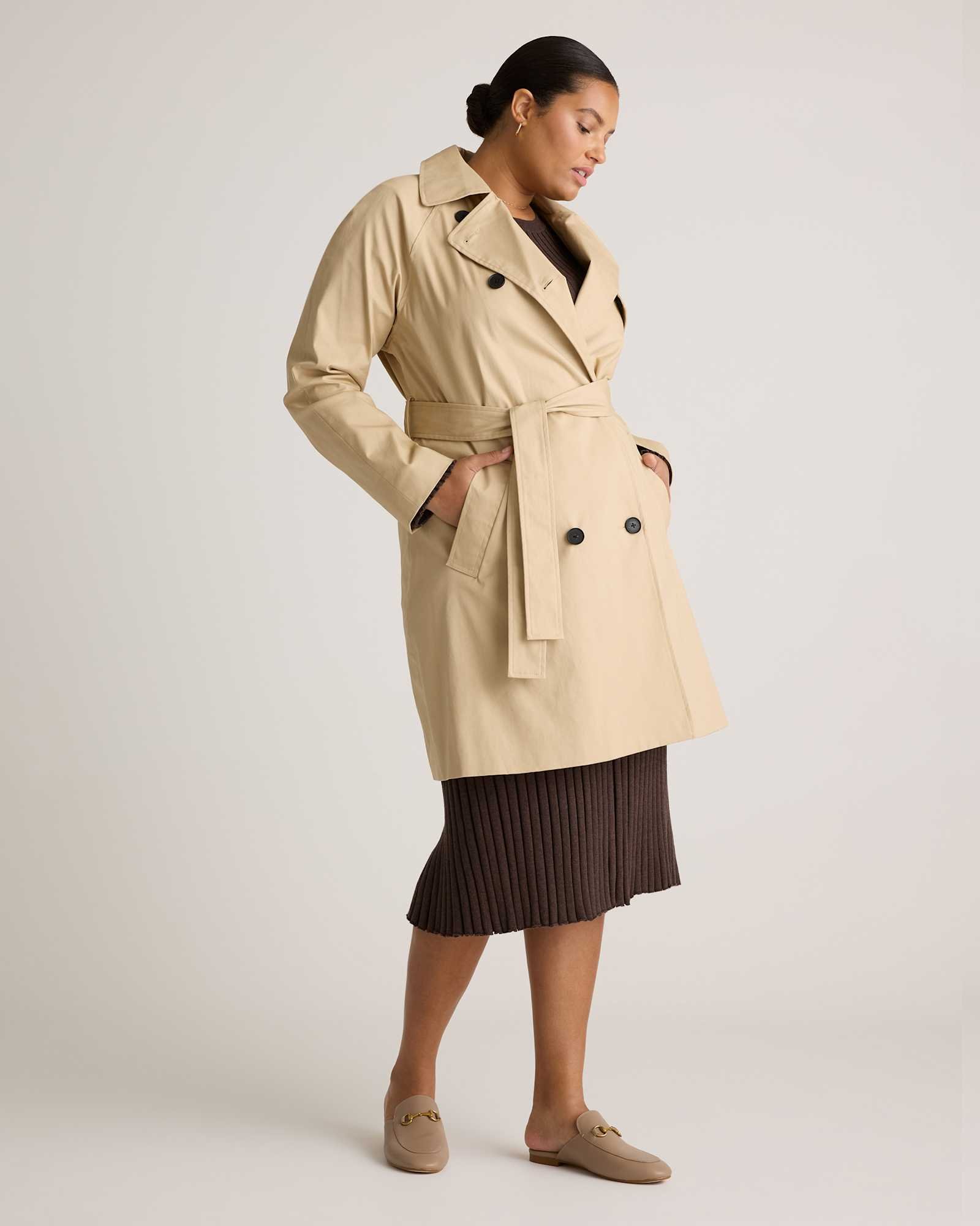 Women's Comfort Stretch Trench Coat - 图片 6