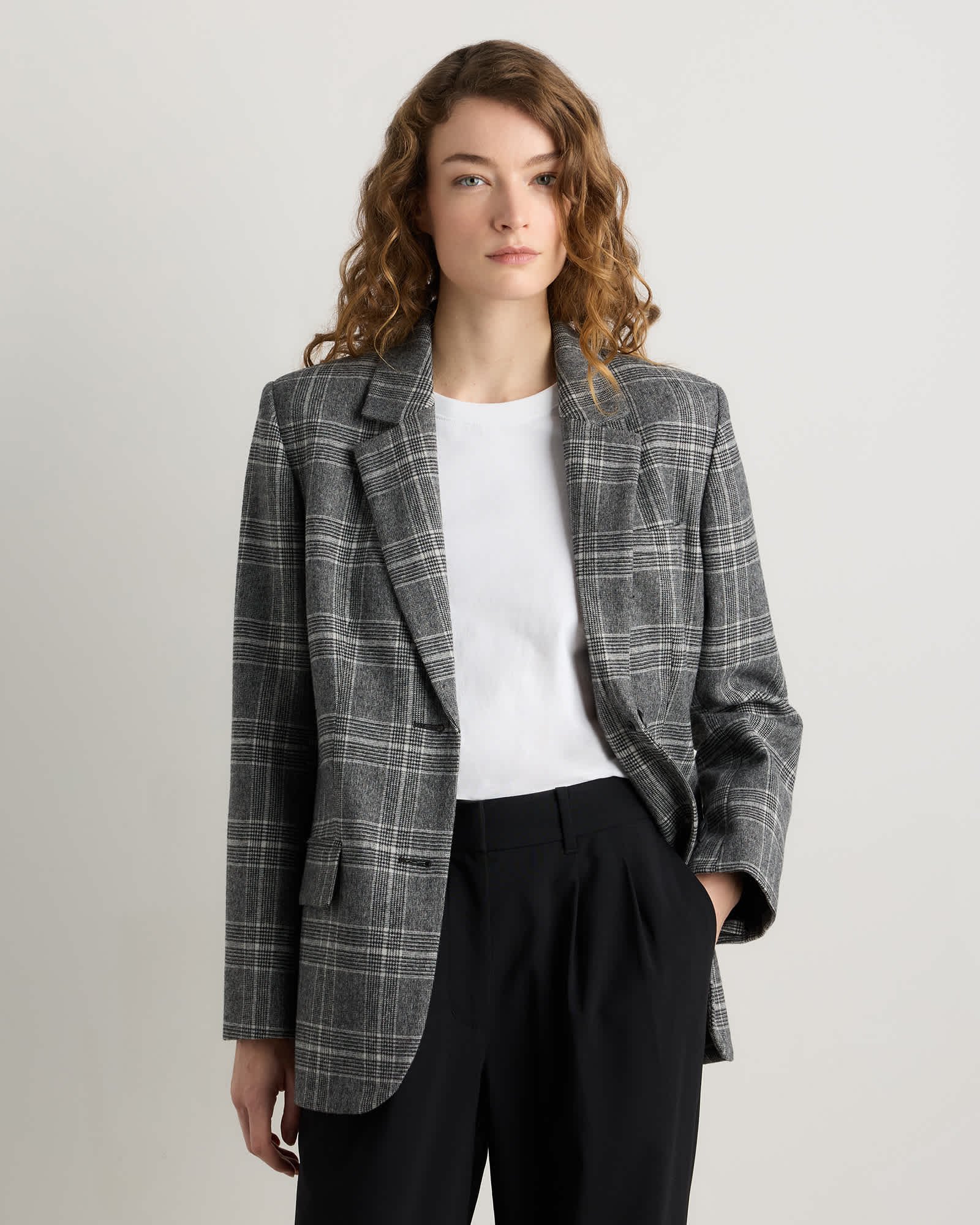 Italian Wool Oversized Blazer