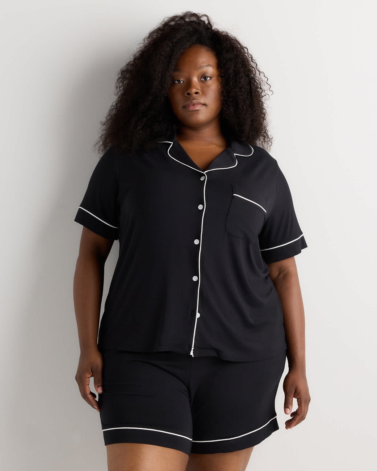 Bamboo Jersey Short Sleeve Pajama Set - Plus Size
