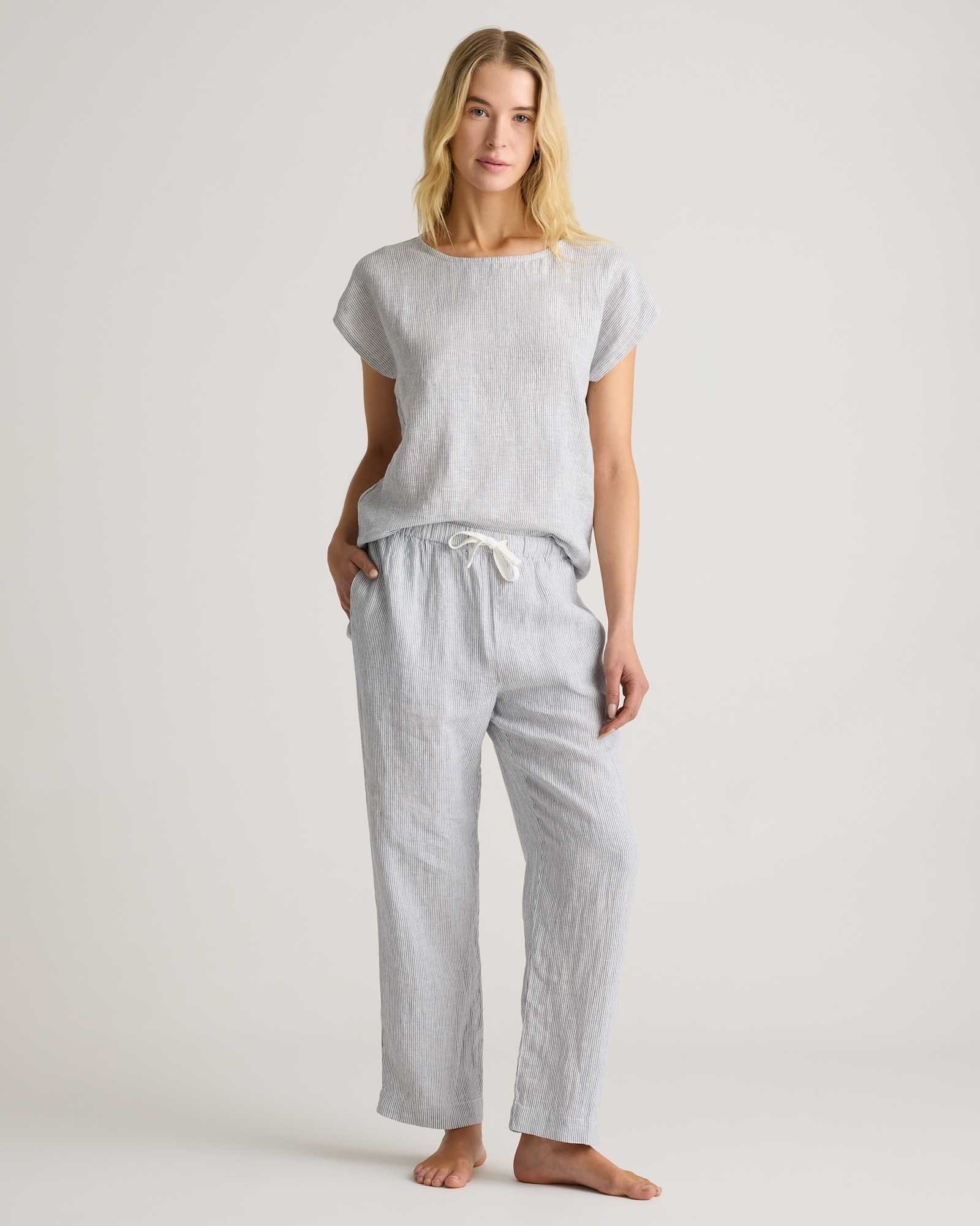 100% European Linen Pajama Set