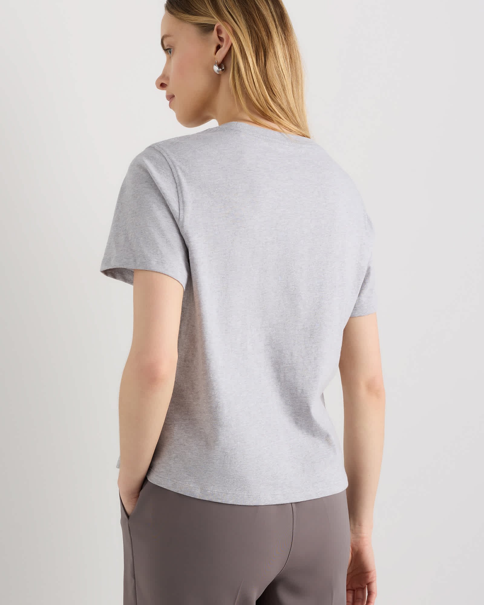 100% Organic Cotton Boxy Crewneck Tee - 图片 5