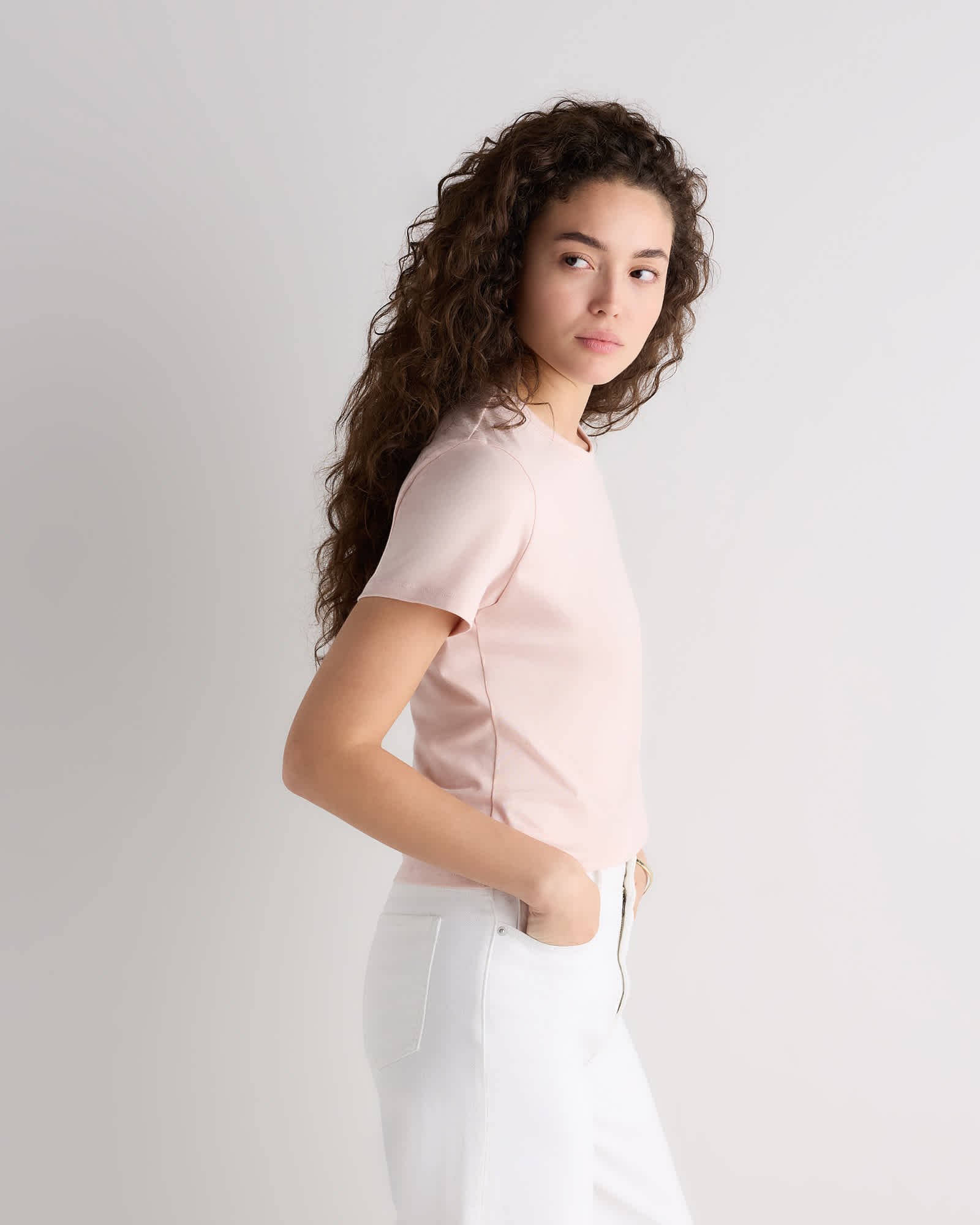 100% Pima Cotton Luxe Touch Slim Fit Tee - 图片 3
