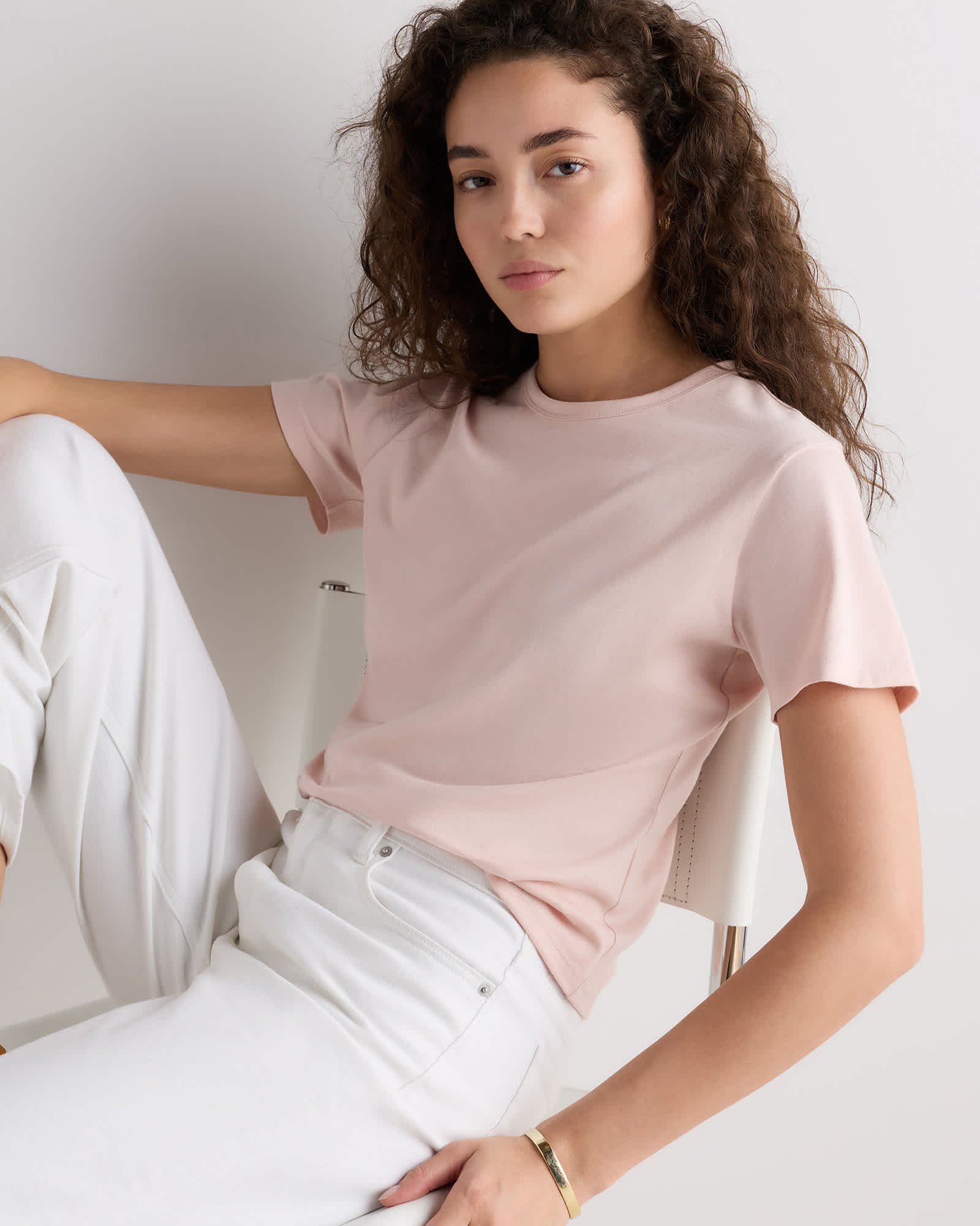 100% Pima Cotton Luxe Touch Slim Fit Tee - 图片 4