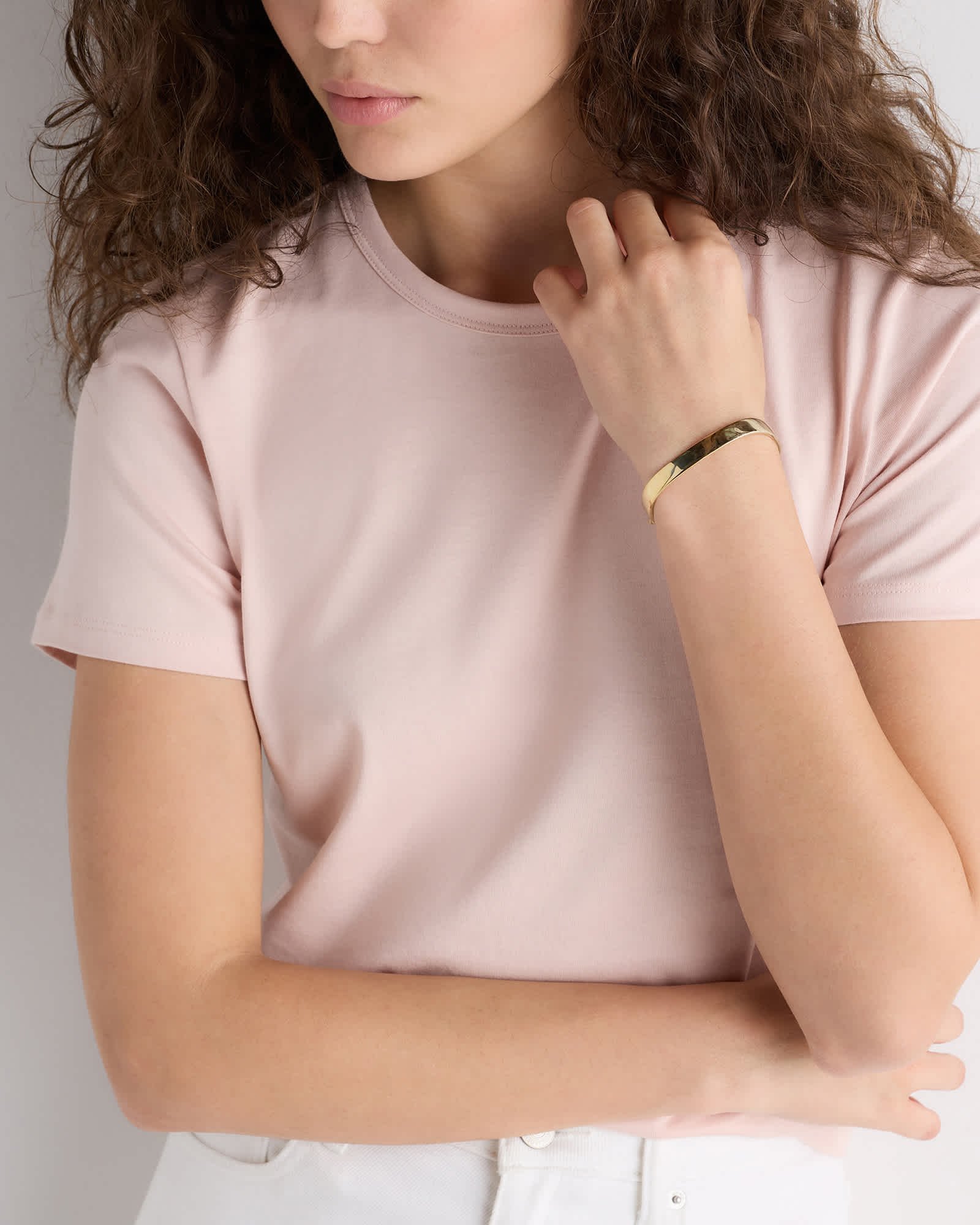 100% Pima Cotton Luxe Touch Slim Fit Tee - 图片 5