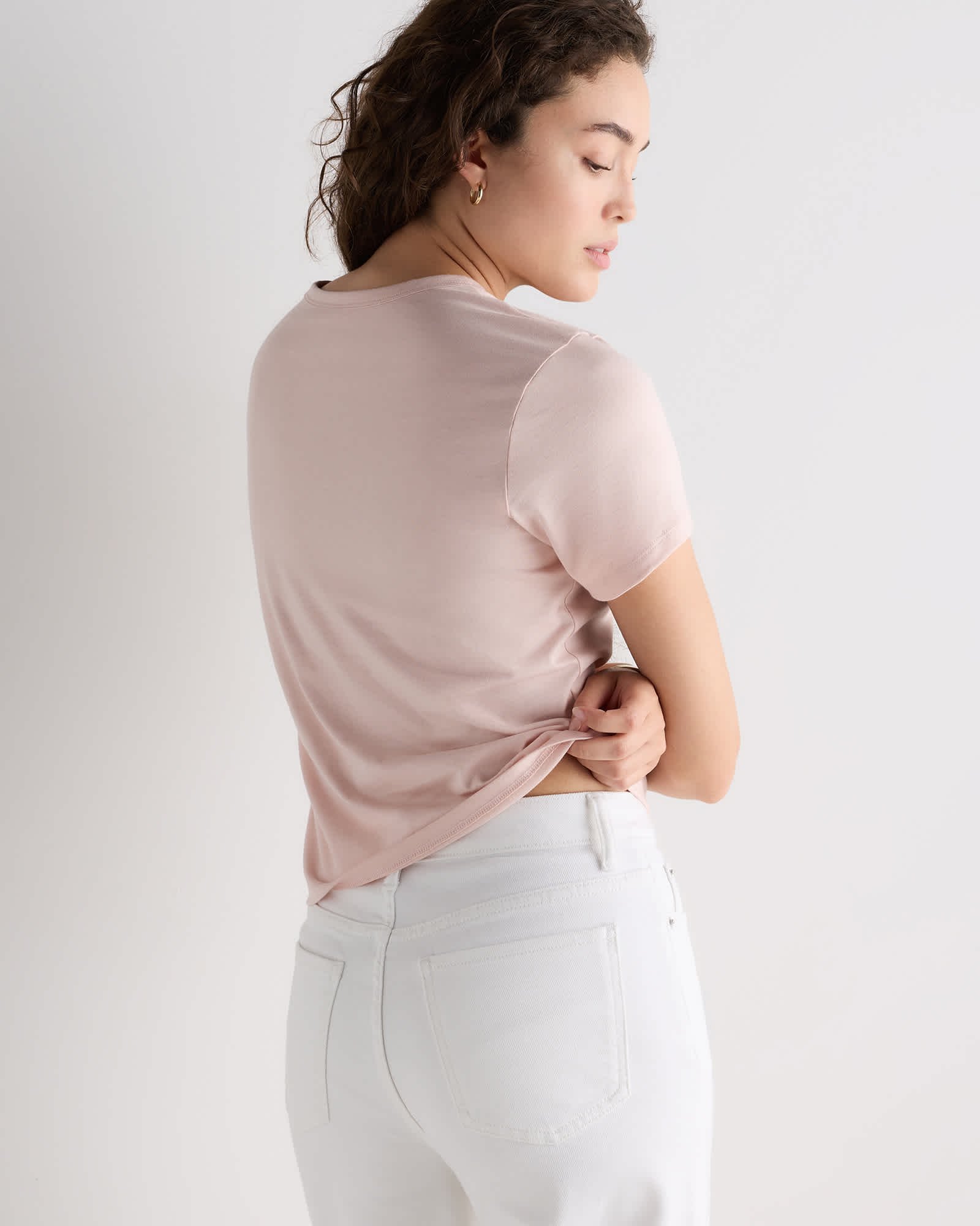 100% Pima Cotton Luxe Touch Slim Fit Tee - 图片 6